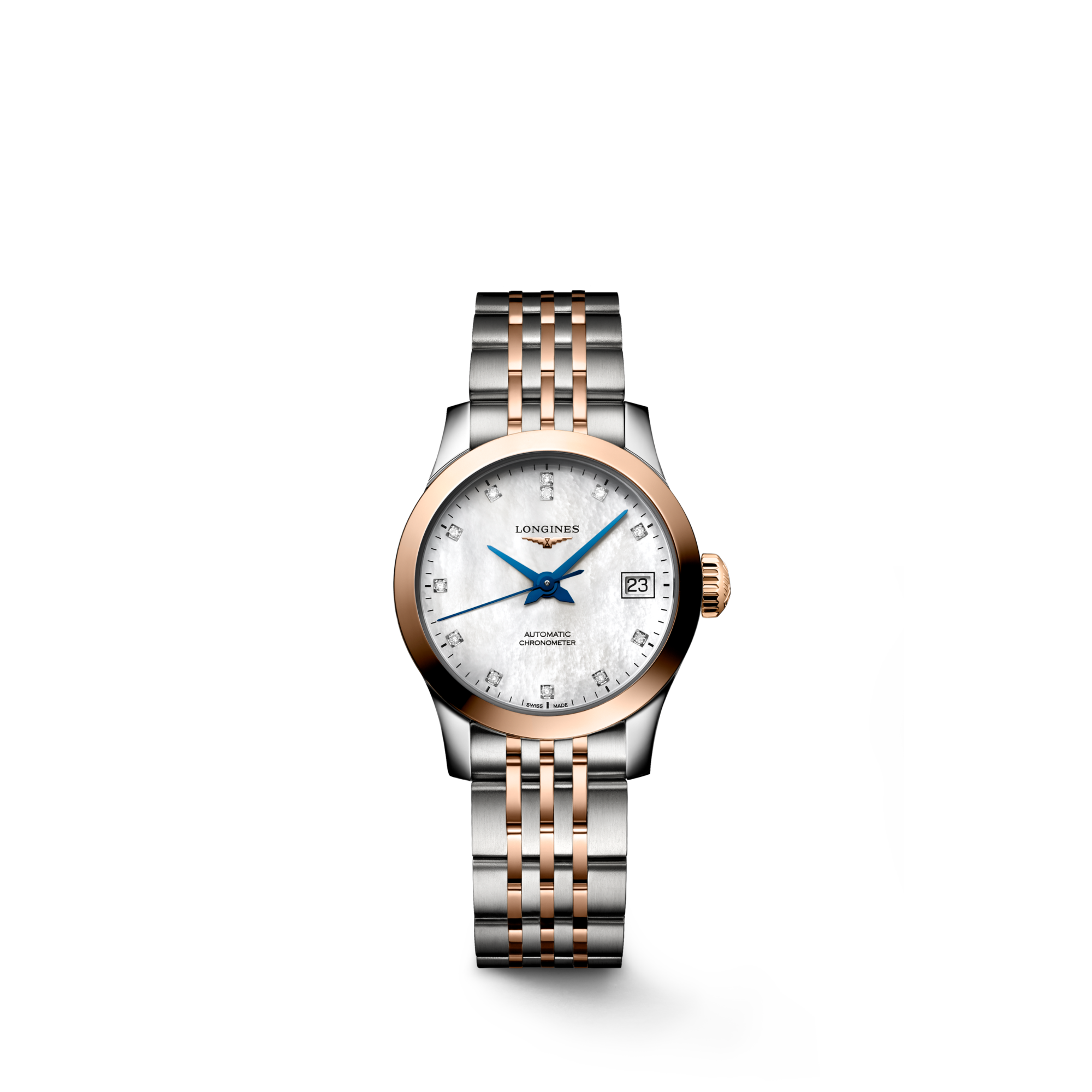 Longines Record Ladies Rose Gold & Mother-of-Pearl Watch