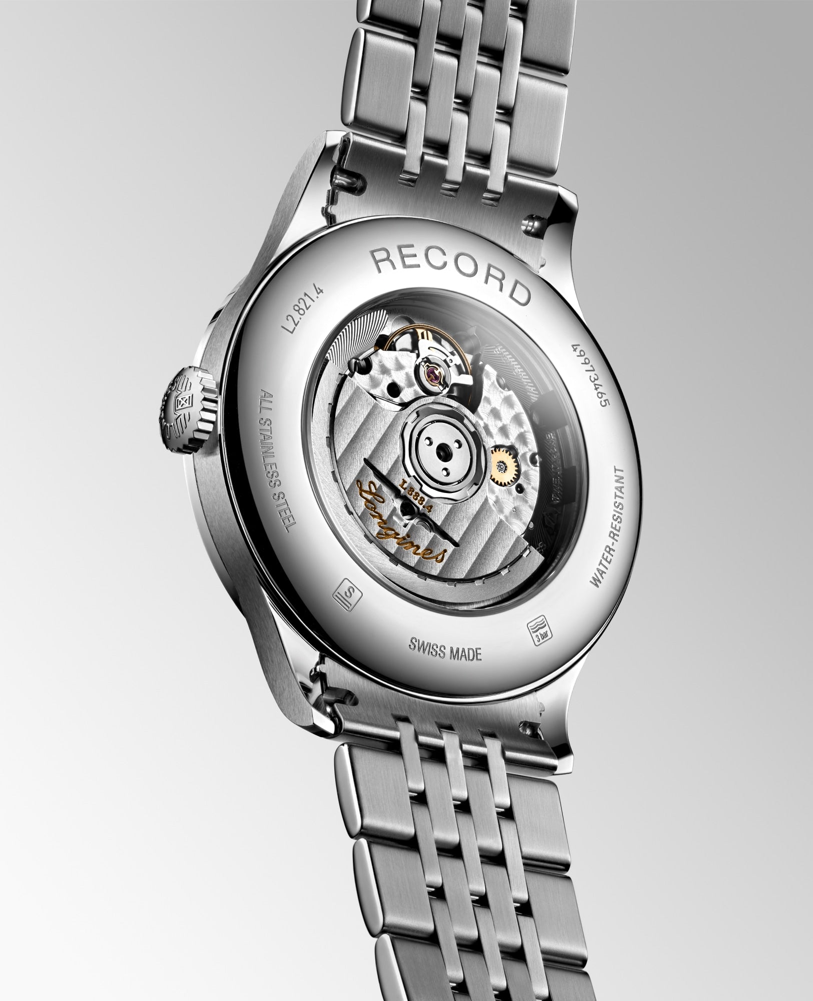 Longines Record Automatic 40mm White Dial Watch