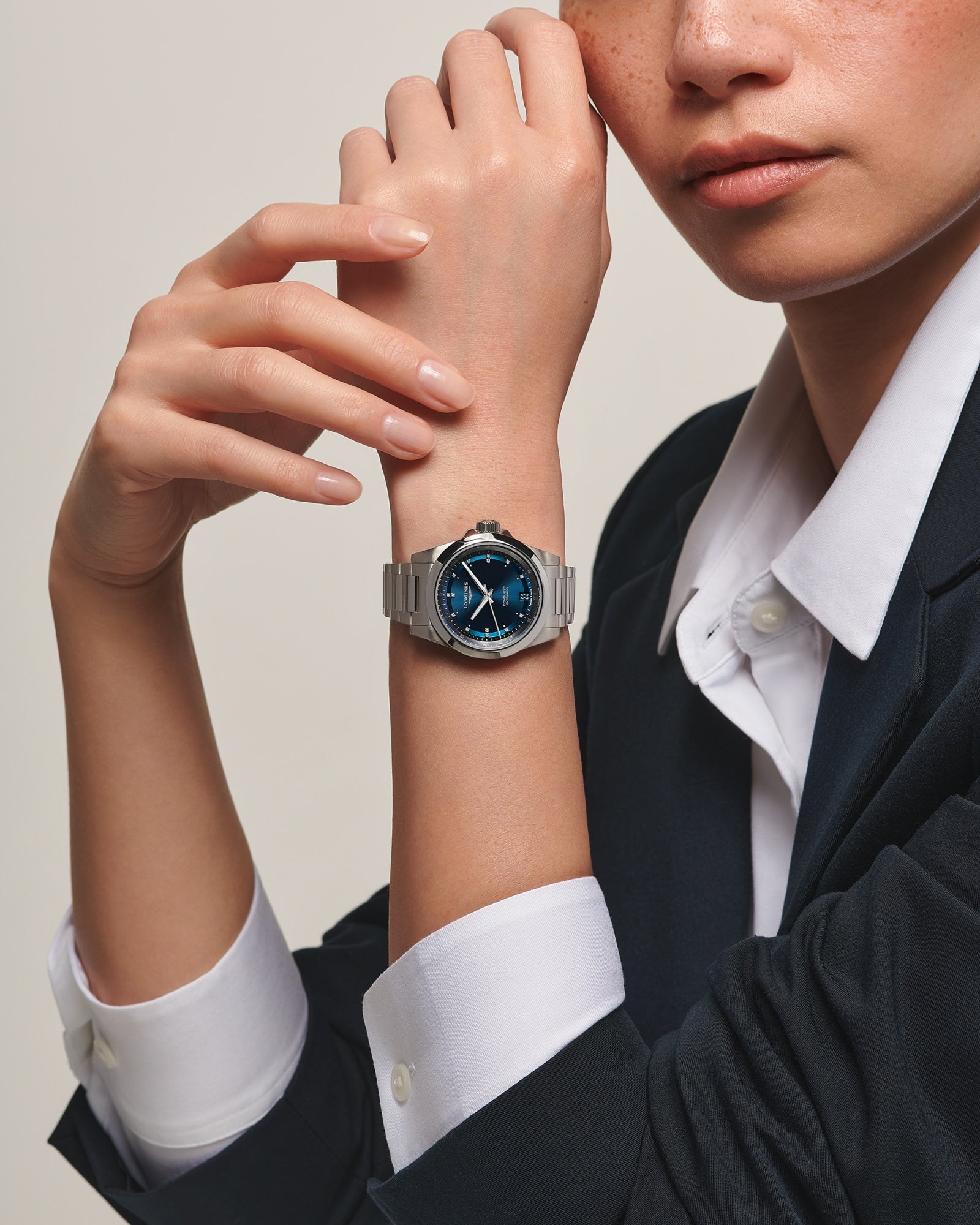 Longines Conquest Ladies Automatic Blue Dial 34mm