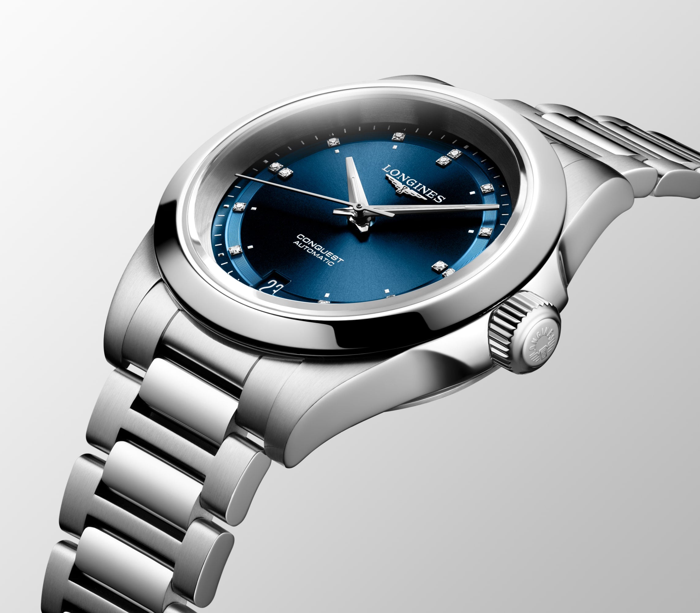 Longines Conquest Ladies Automatic Blue Dial 34mm