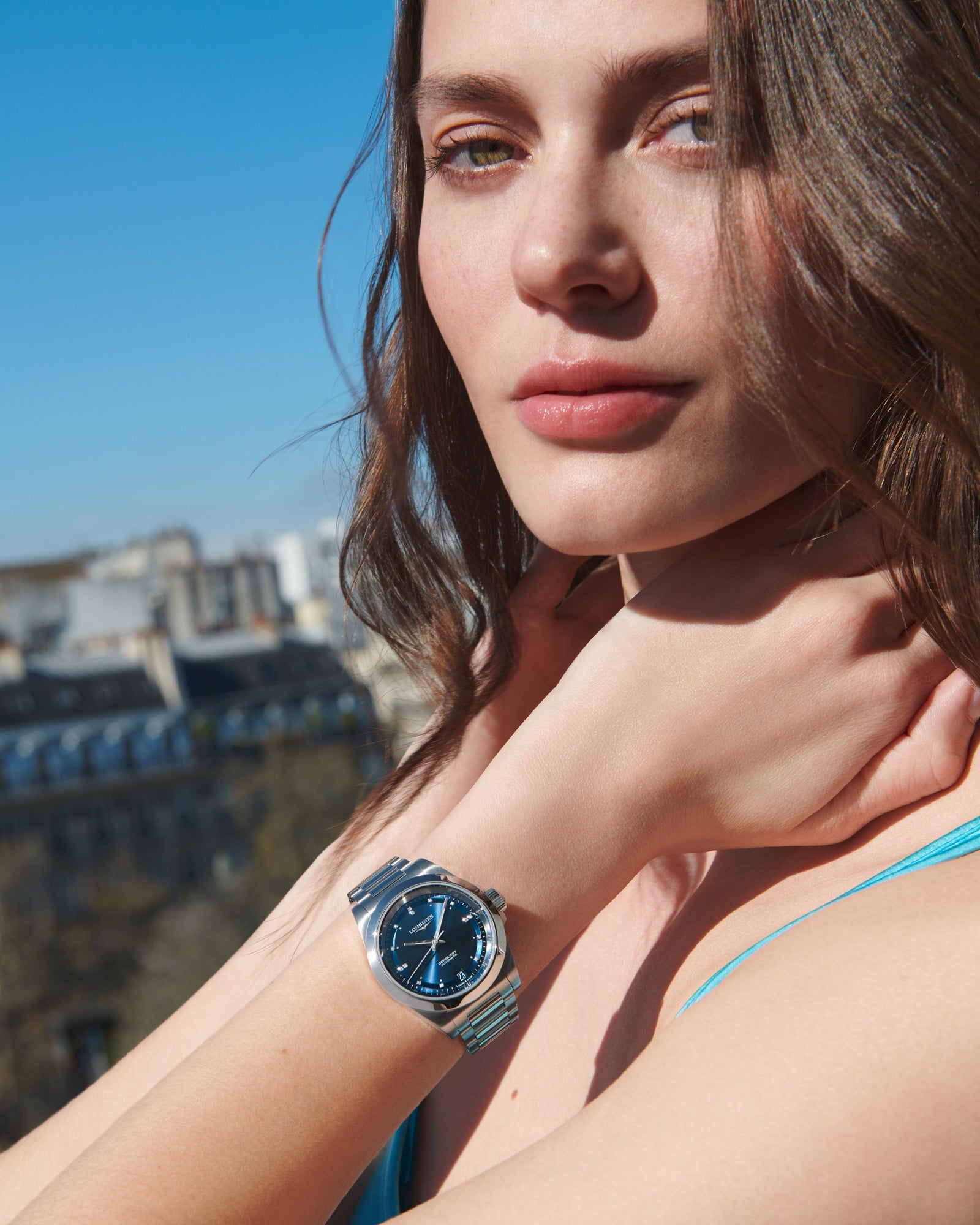 Longines Conquest Ladies Automatic Blue Dial 34mm