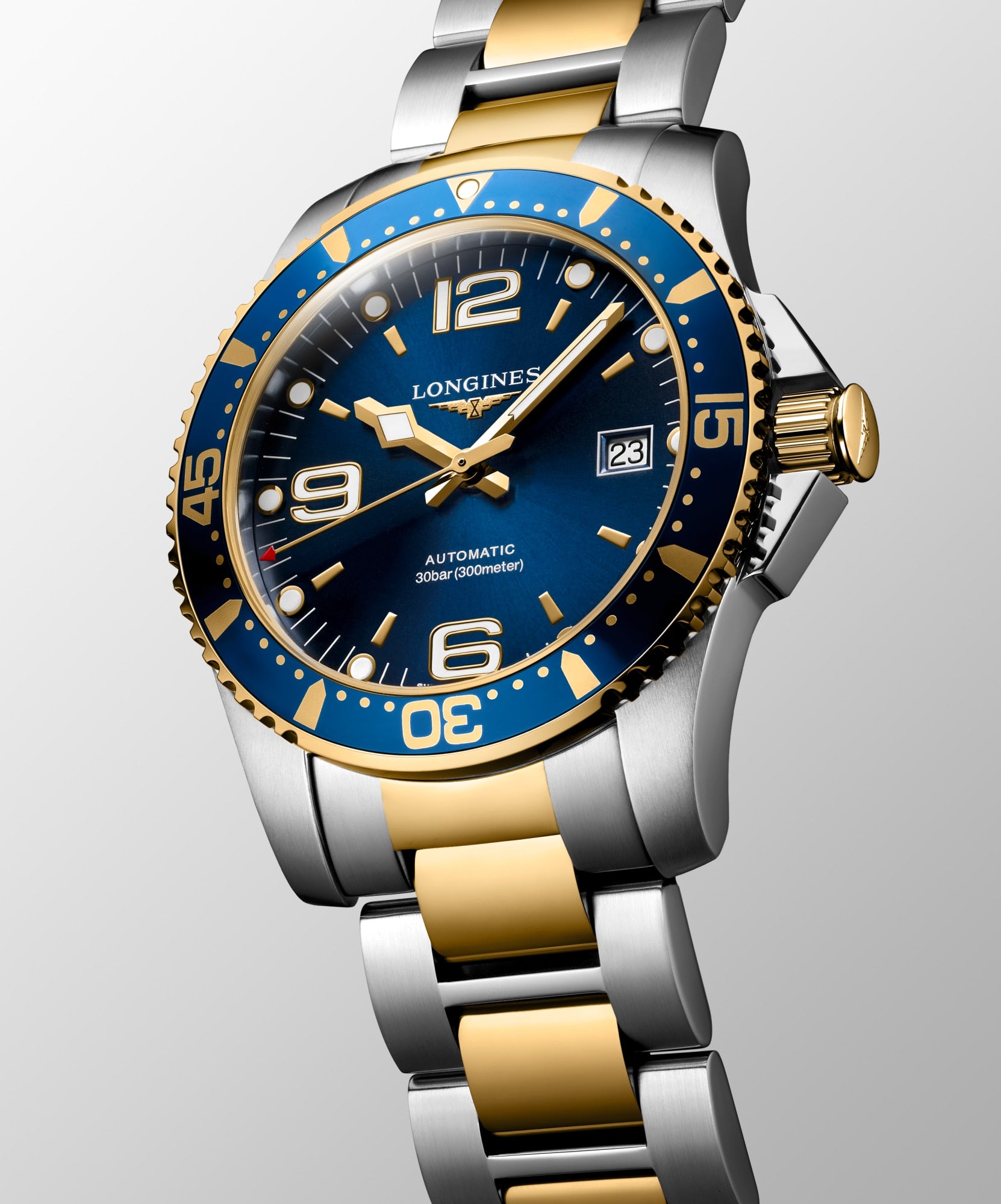 Longines HydroConquest Blue and Yellow Gold PVD 41mm