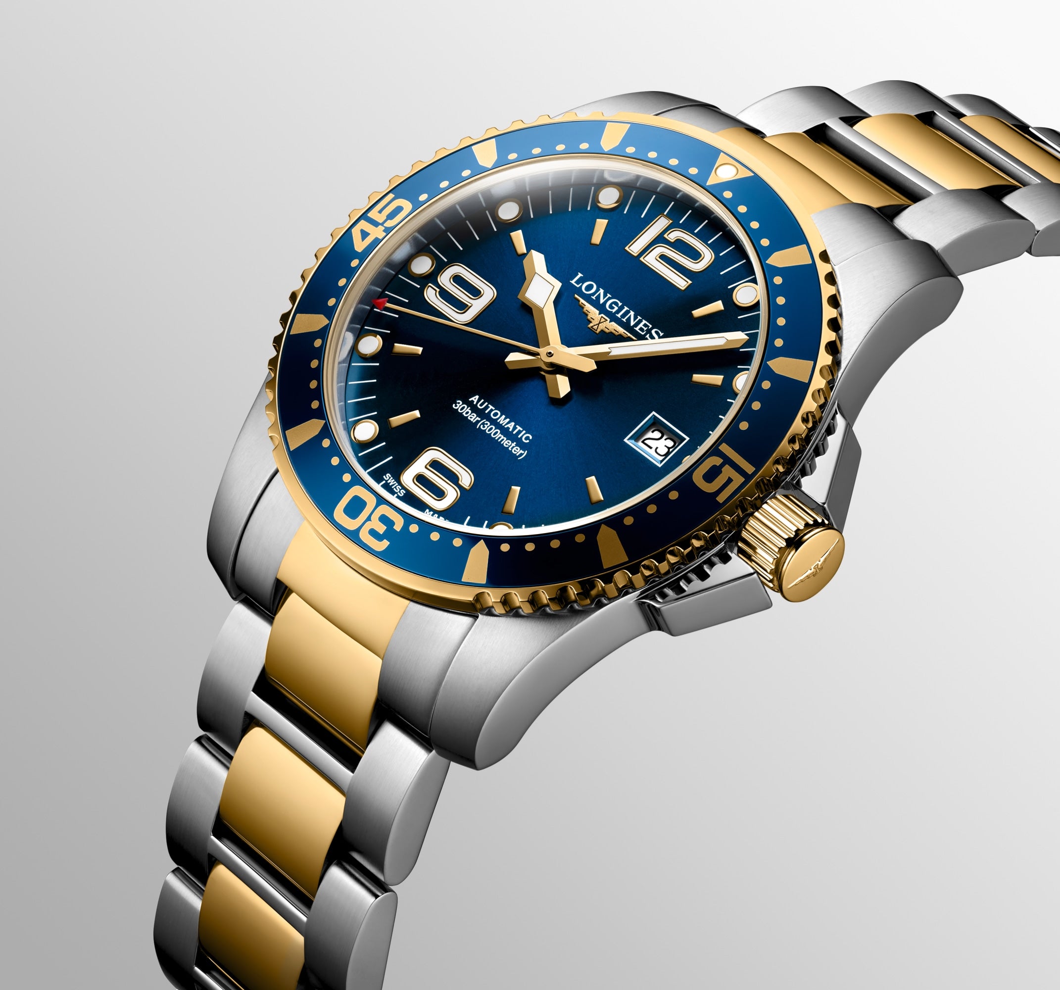Longines HydroConquest Blue and Yellow Gold PVD 41mm