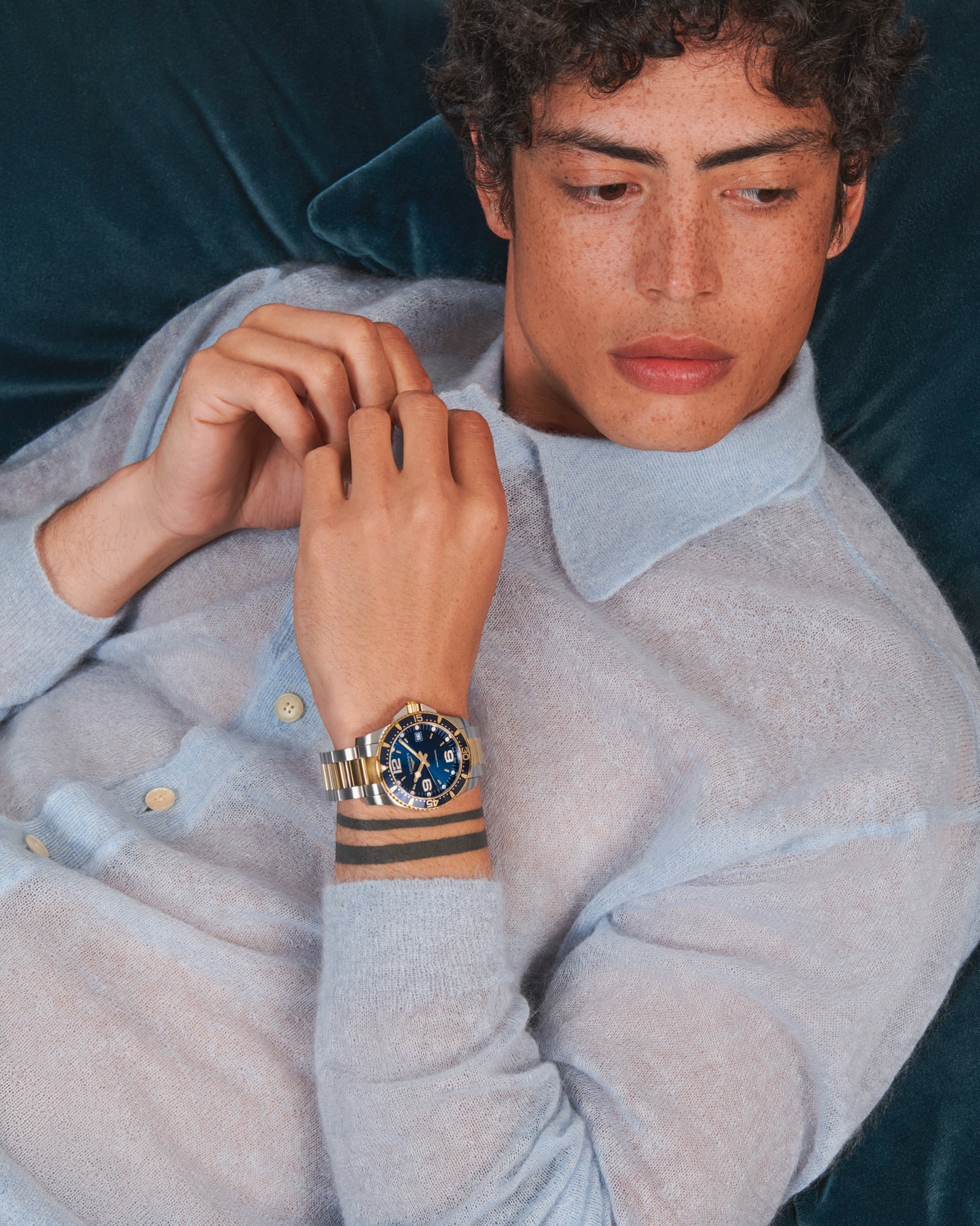 Longines HydroConquest Blue and Yellow Gold PVD 41mm