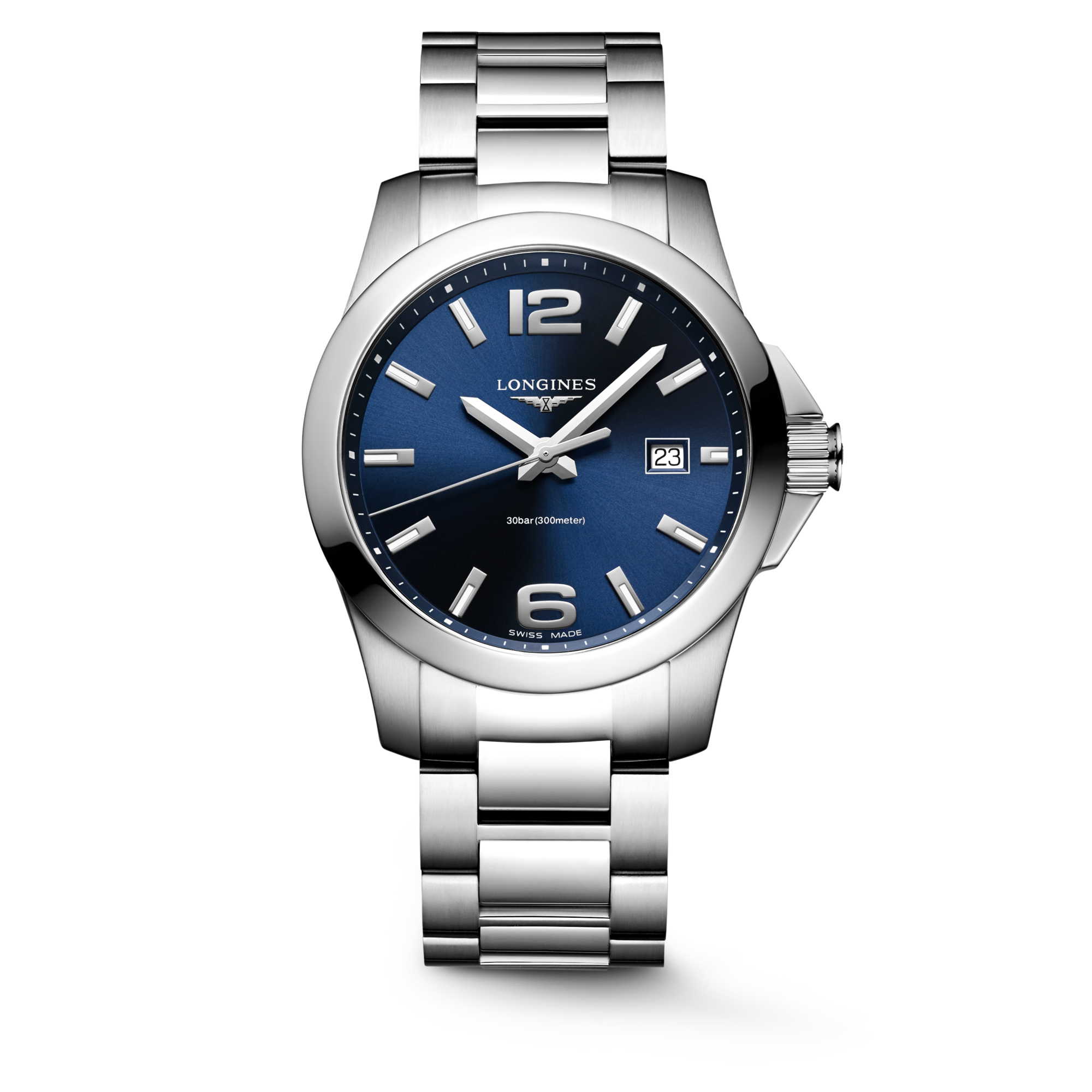 Longines Conquest 41mm Sunray Blue Quartz Watch