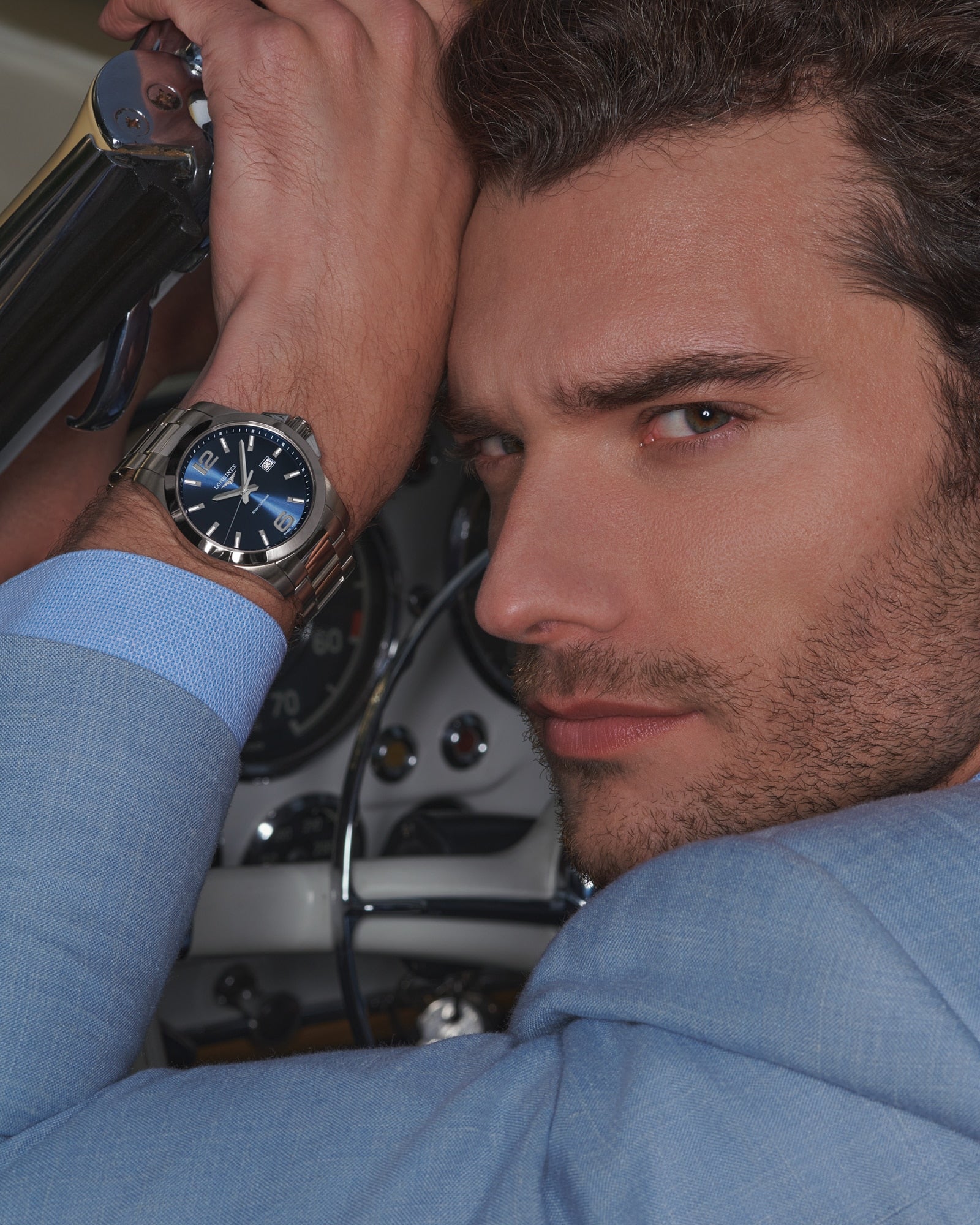 Longines Conquest 43mm Sunray Blue Mens Watch