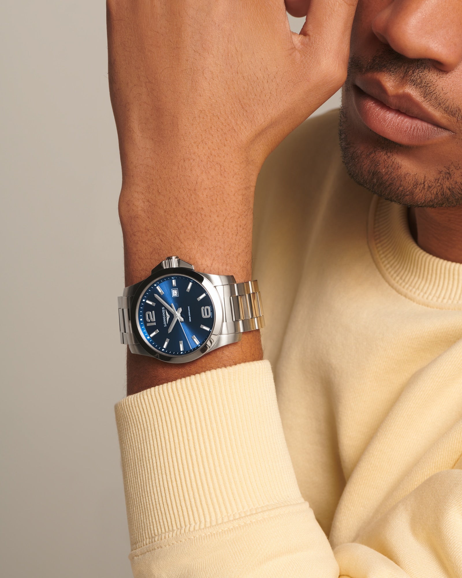 Longines Conquest 43mm Sunray Blue Mens Watch