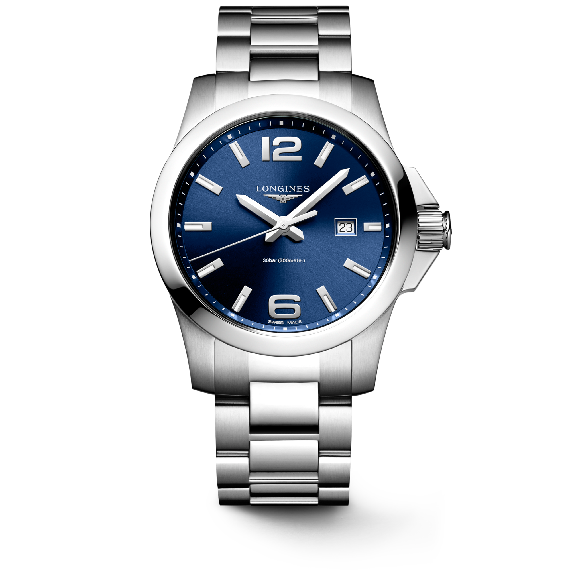 Longines Conquest 43mm Sunray Blue Mens Watch