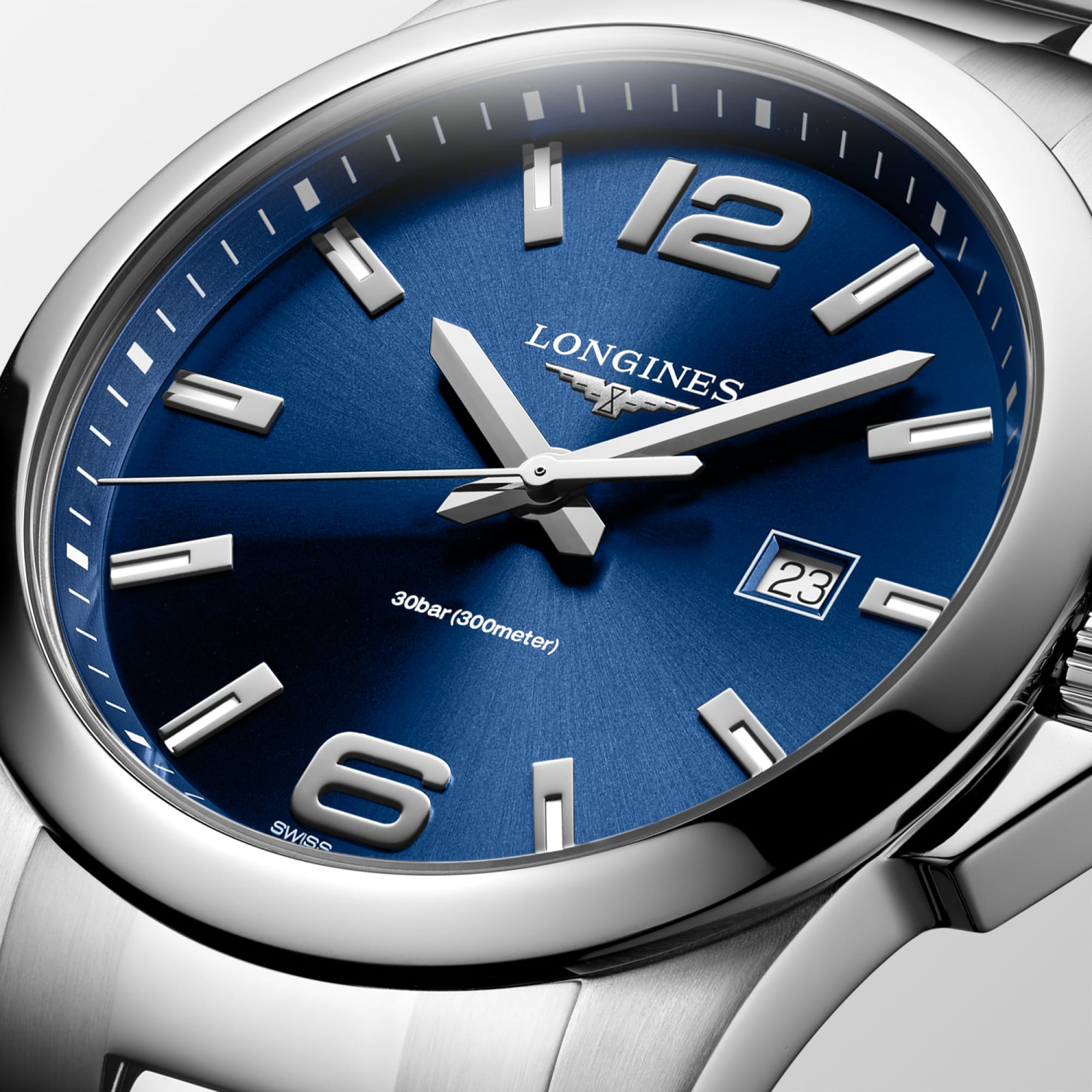Longines Conquest 43mm Sunray Blue Mens Watch