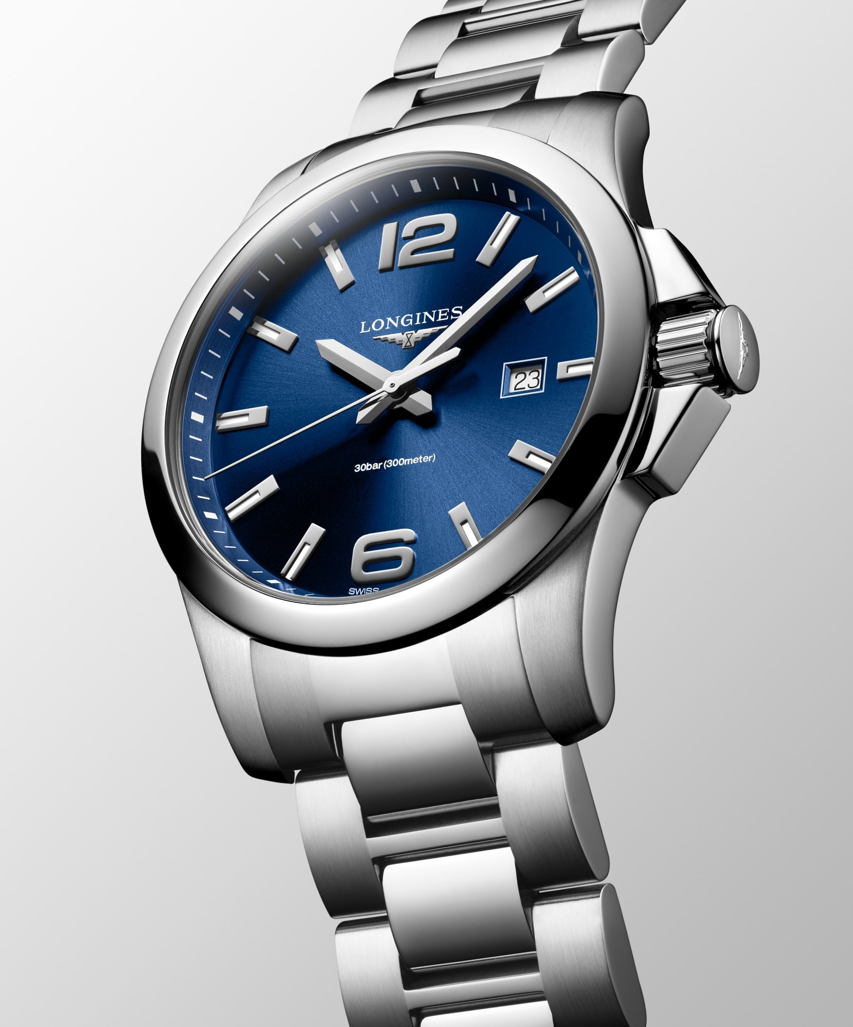 Longines Conquest 43mm Sunray Blue Mens Watch