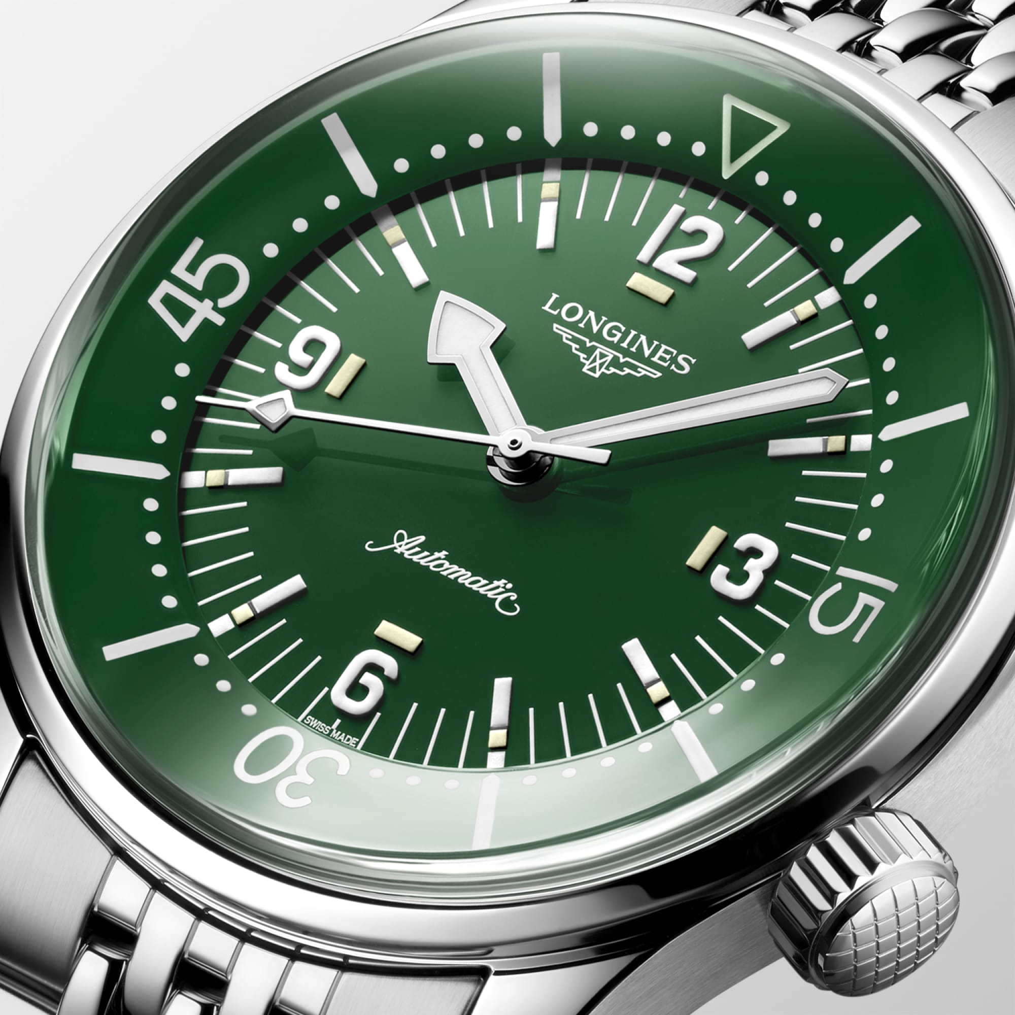 Longines Legend Diver 39mm Green Lacquered Watch