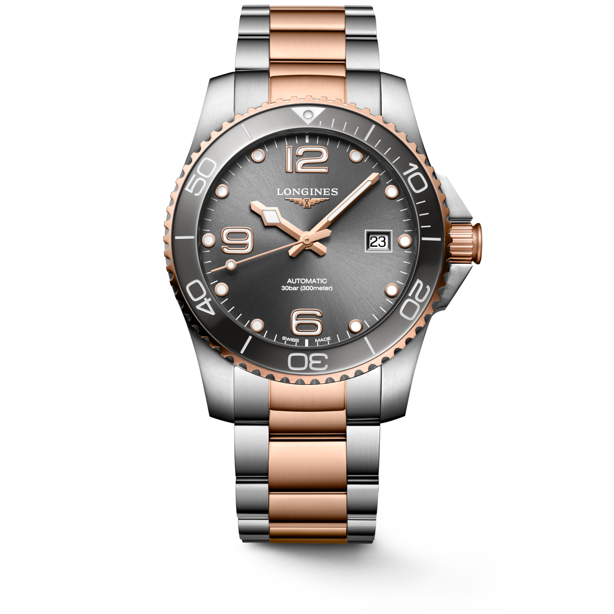 Longines HydroConquest 41mm Sunray Grey Automatic Watch
