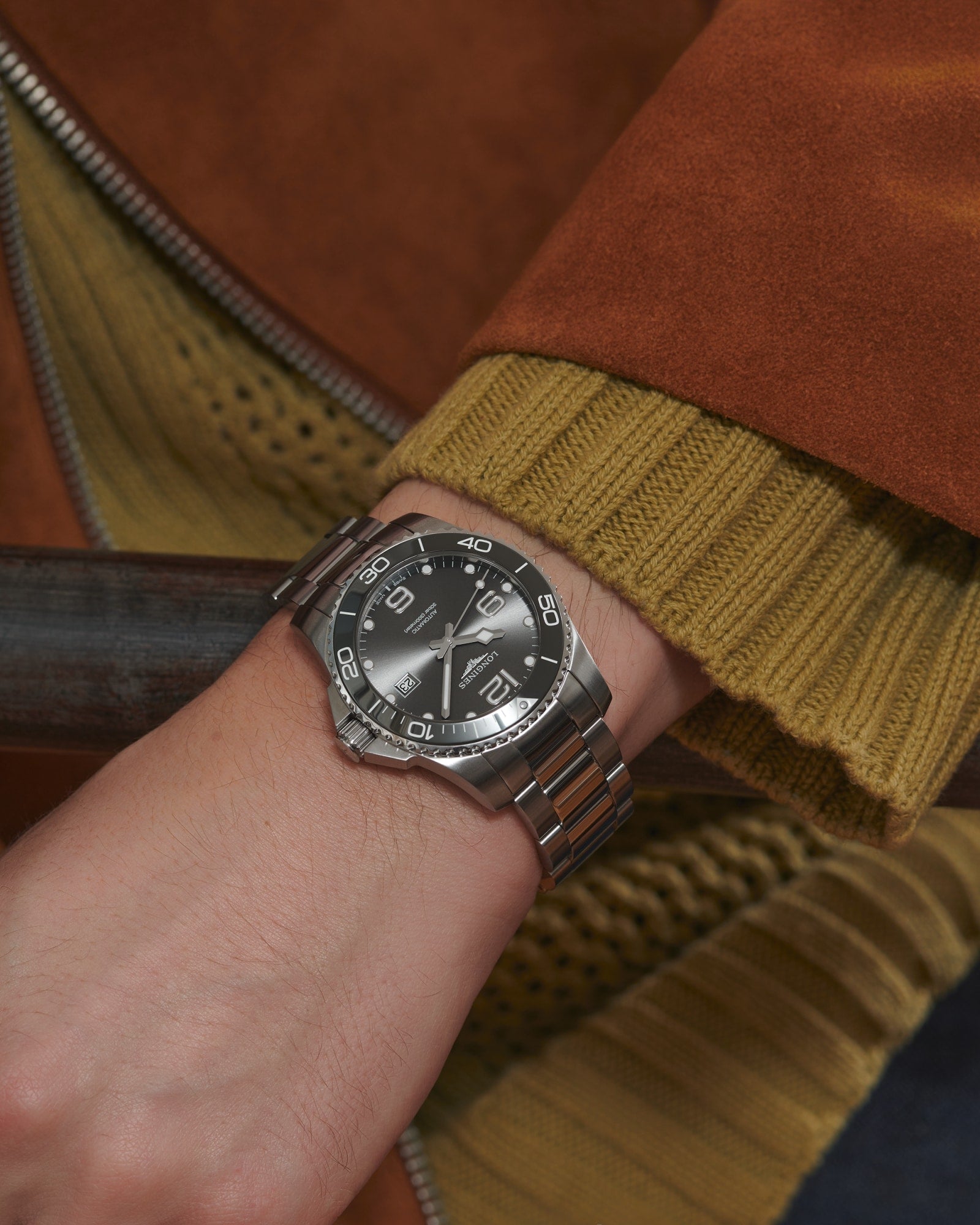 Longines HydroConquest 41mm Sunray Grey Automatic Watch