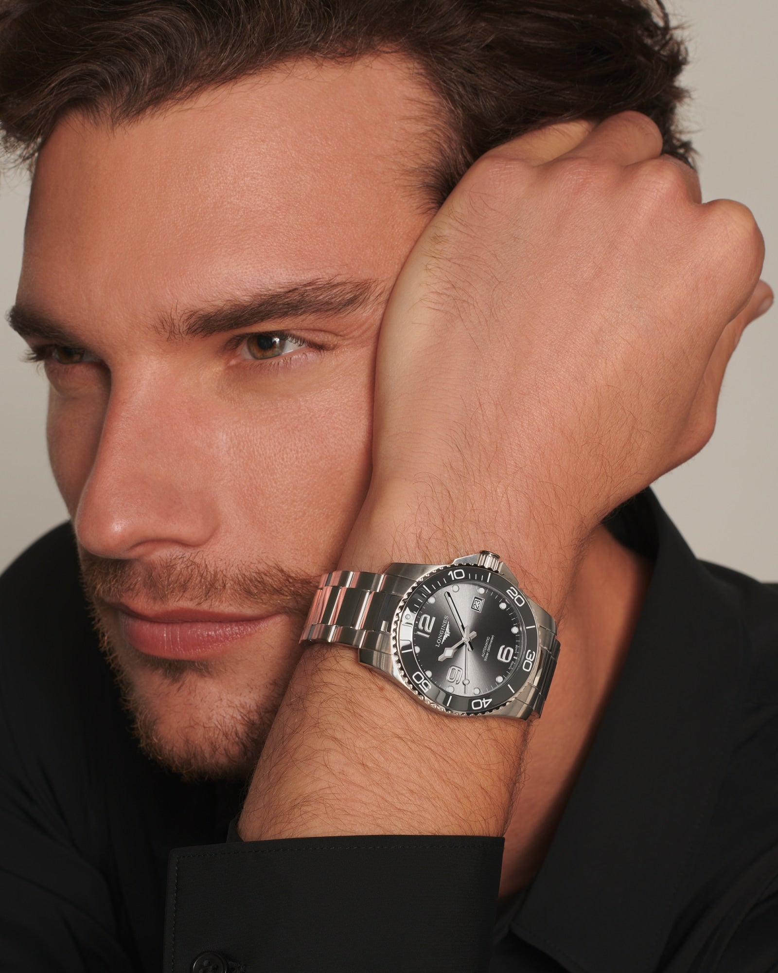 Longines HydroConquest 41mm Sunray Grey Automatic Watch