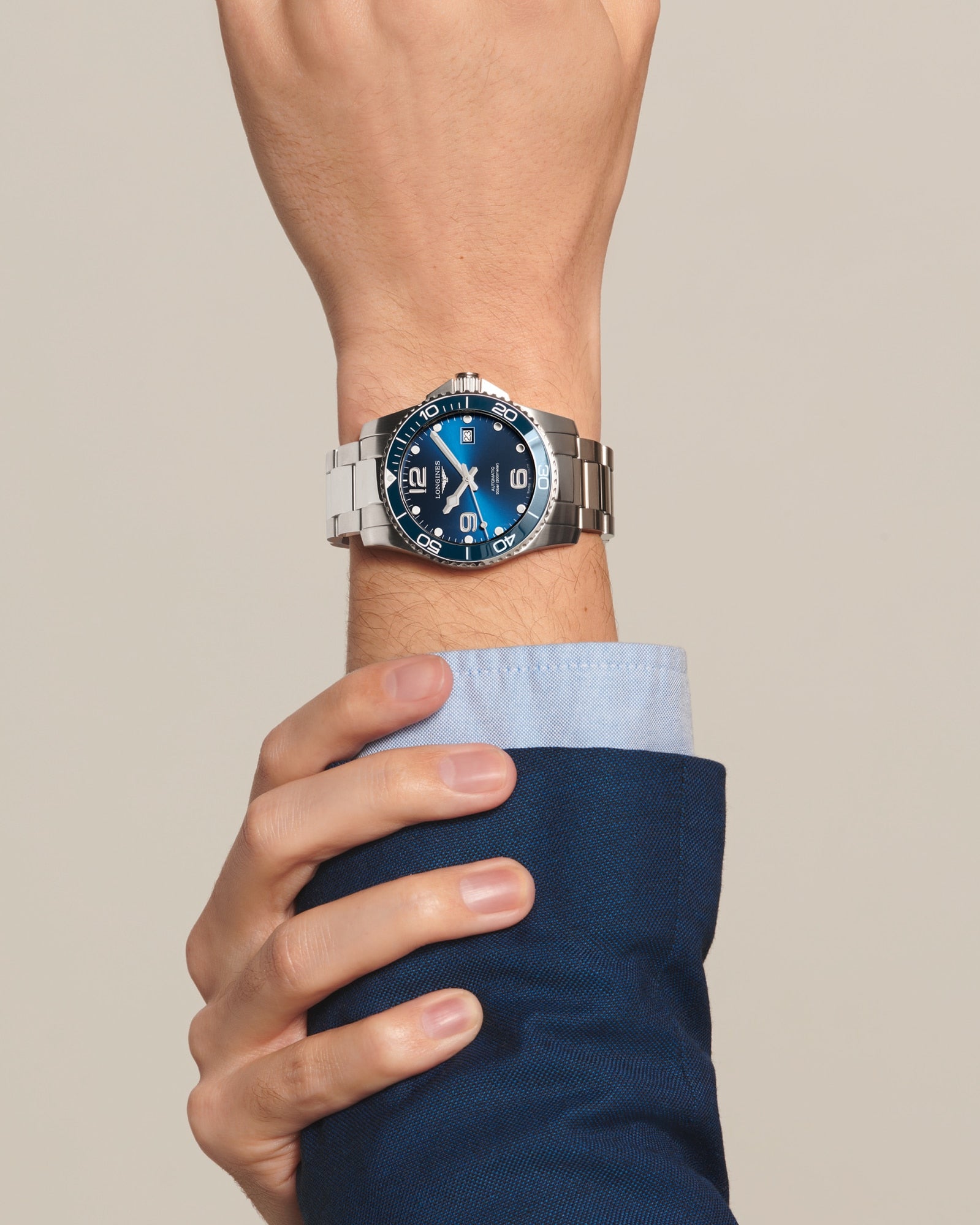 Longines HydroConquest 41mm Sunray Blue Automatic Watch