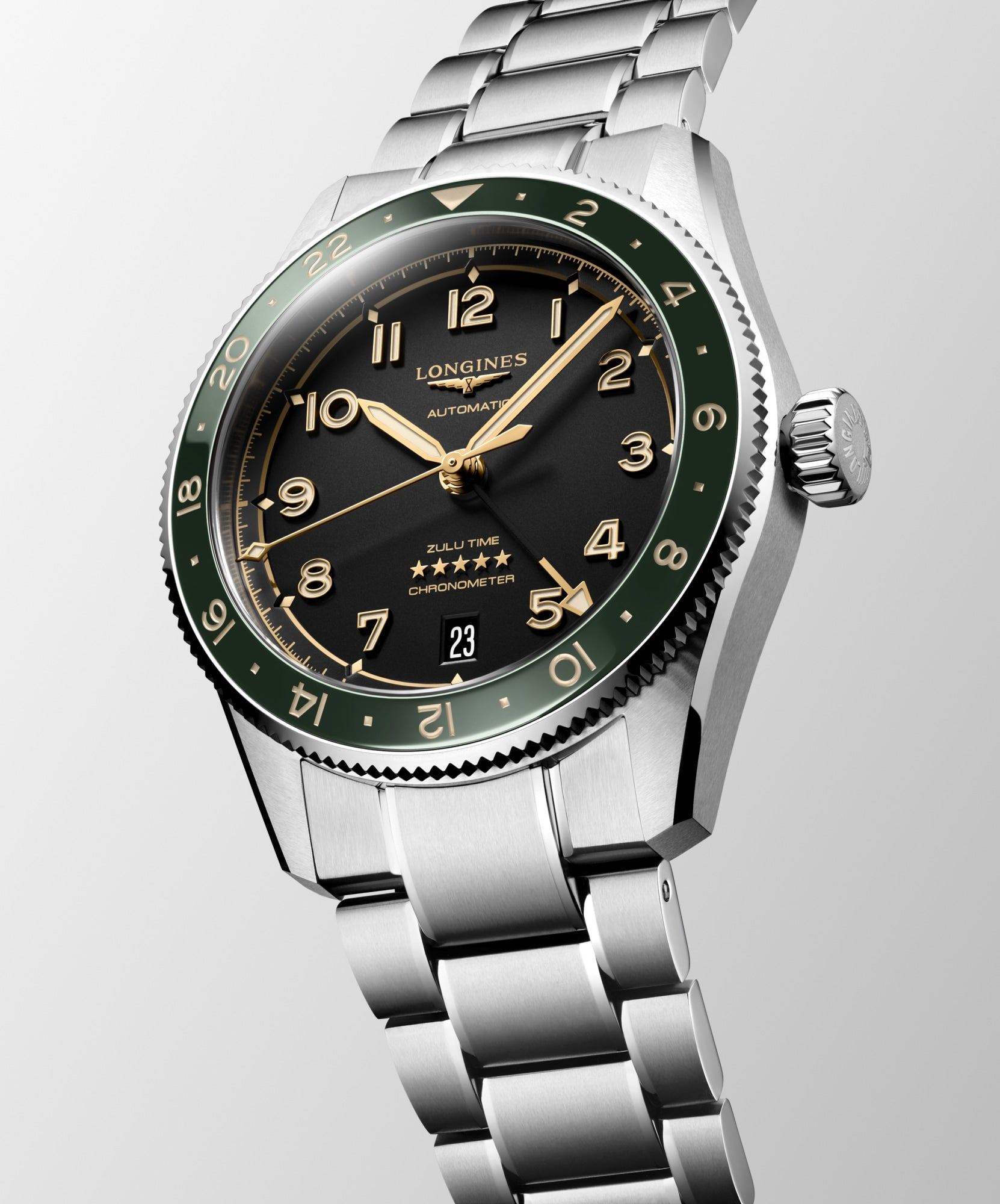 Longines Spirit Zulu Time 39mm Anthracite GMT