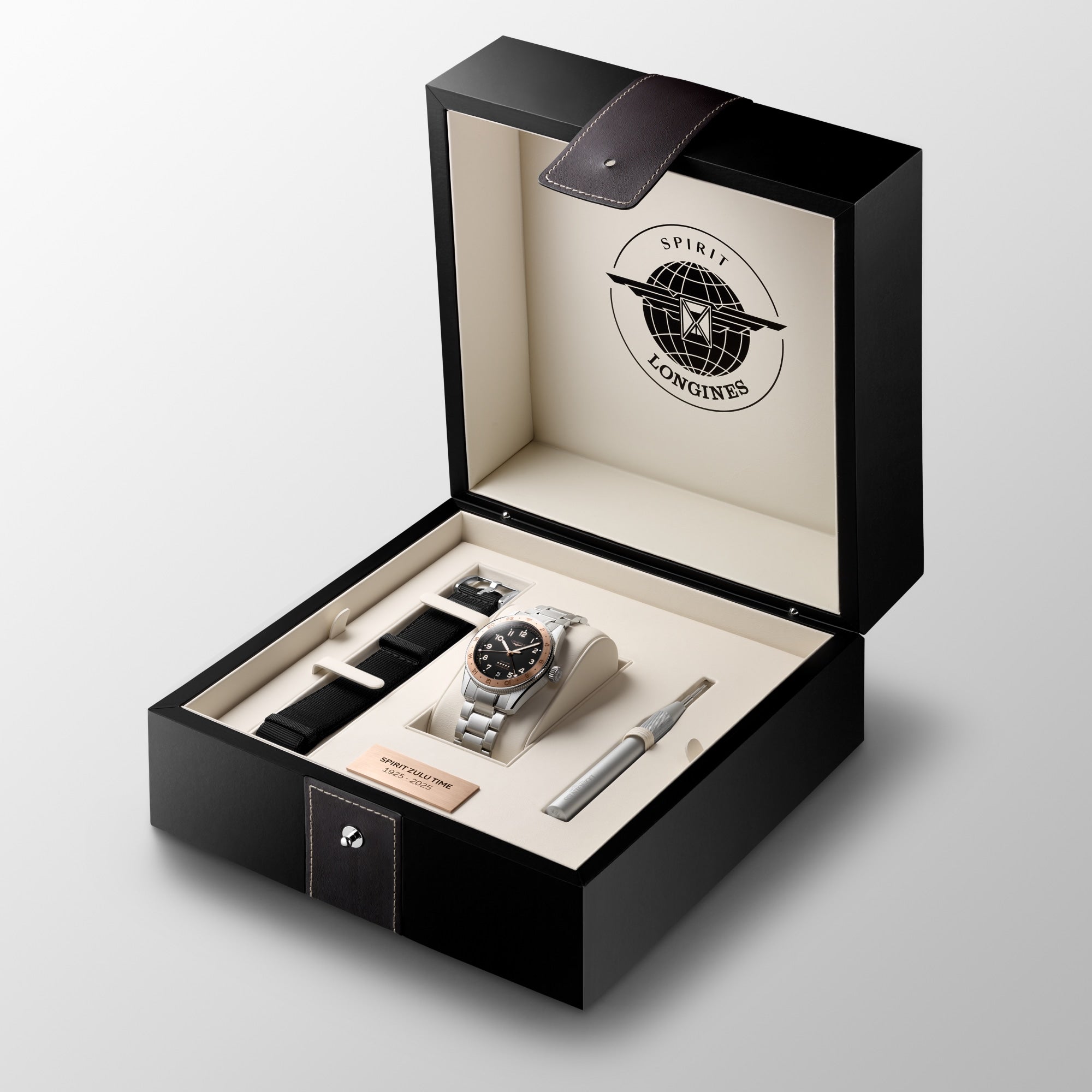Longines Spirit Zulu Time 39mm Steel & Rose Gold