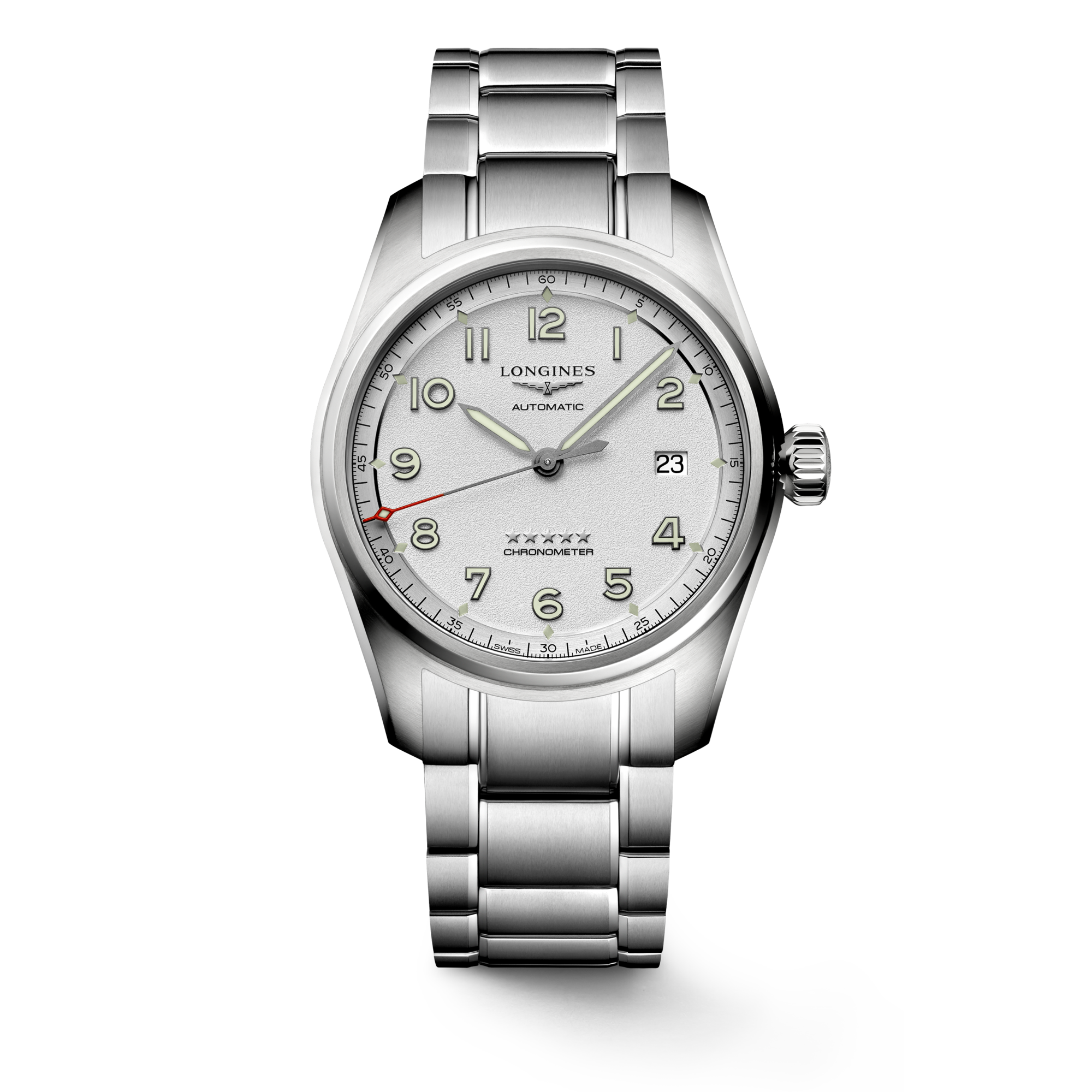 Longines Spirit 40mm Opaline Ivory Automatic Watch