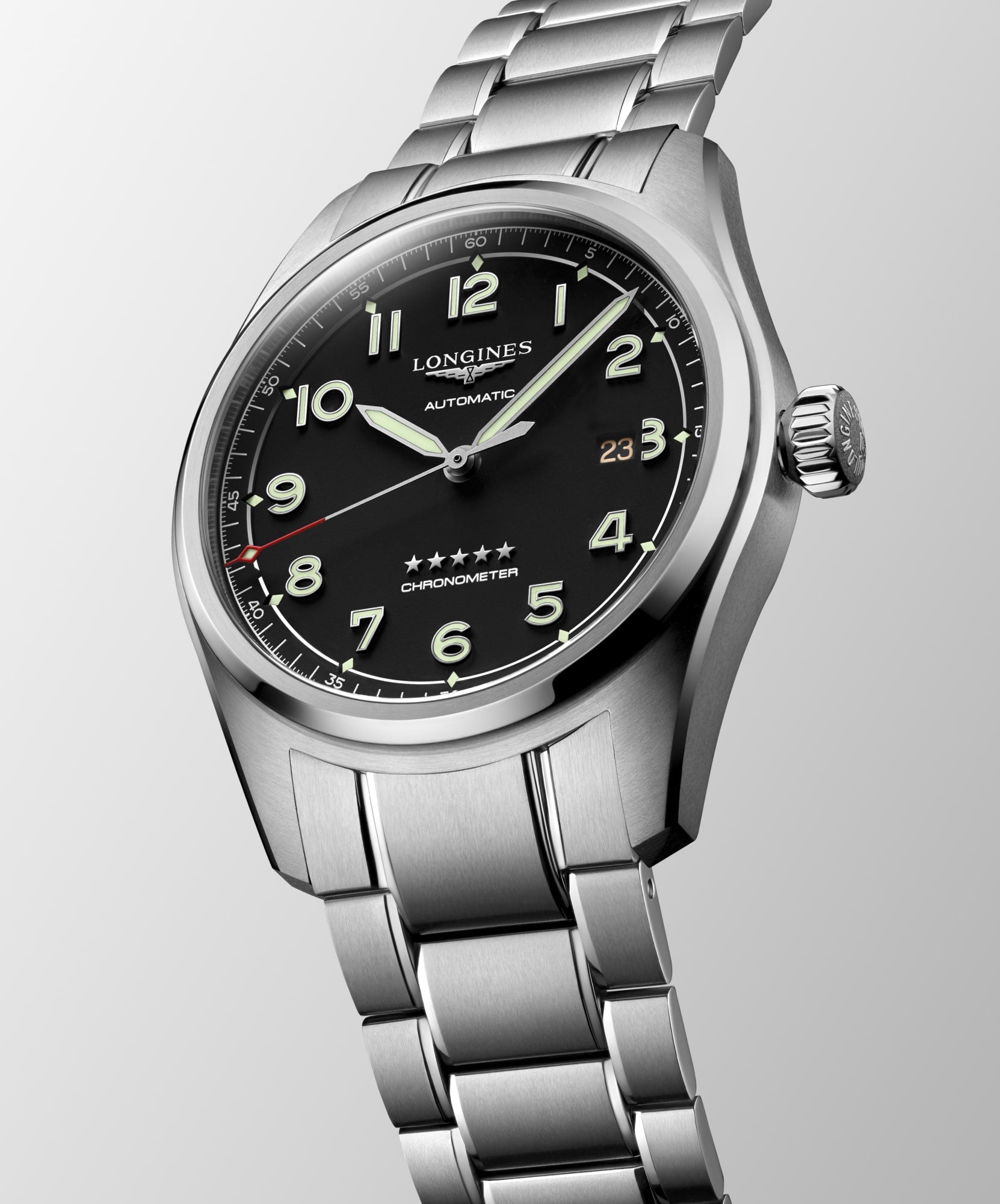 Longines Spirit Automatic 42mm Black Dial Watch