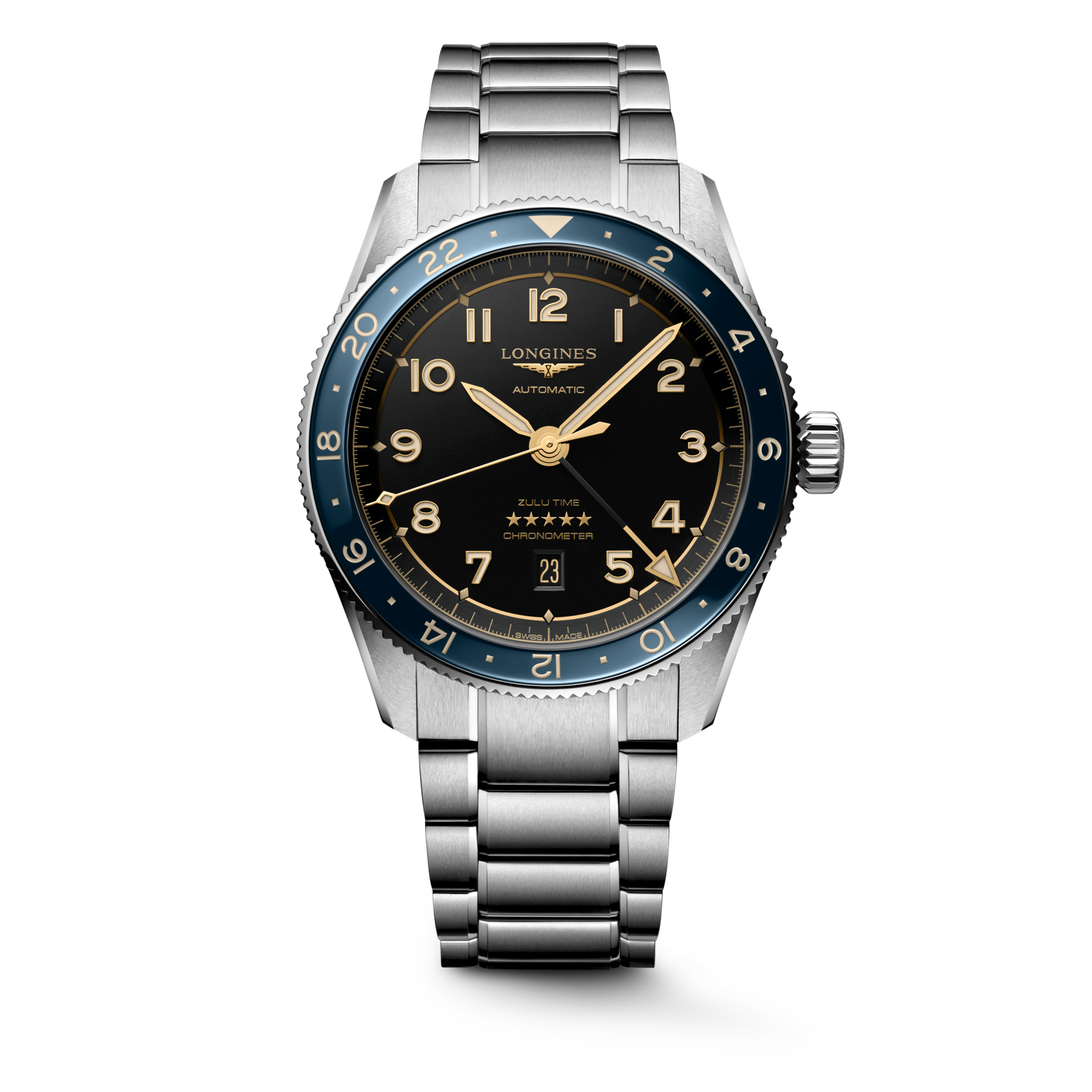 Longines Spirit Zulu Time 42mm Anthracite Watch