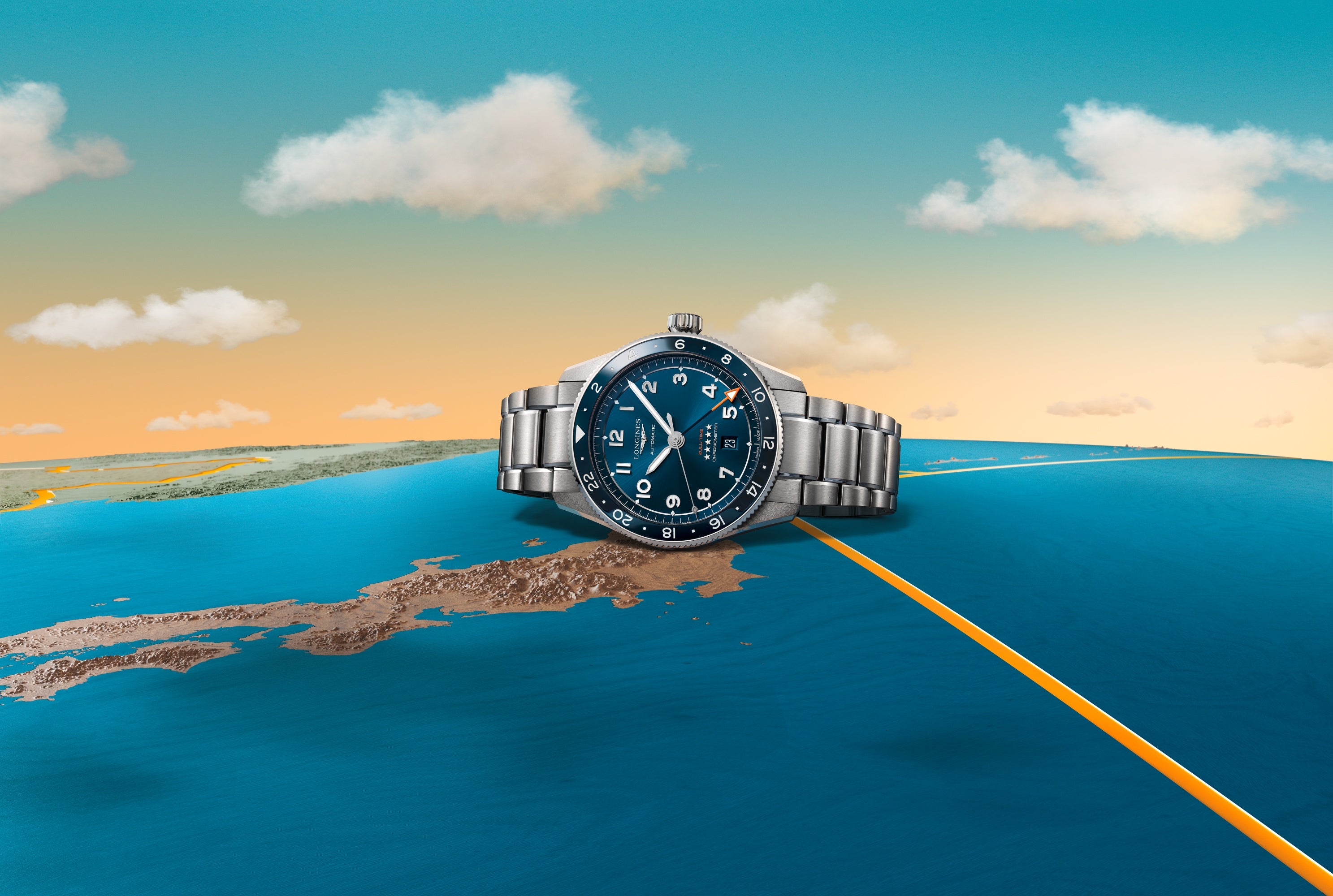 Longines Spirit Zulu Time 42mm GMT Blue Dial