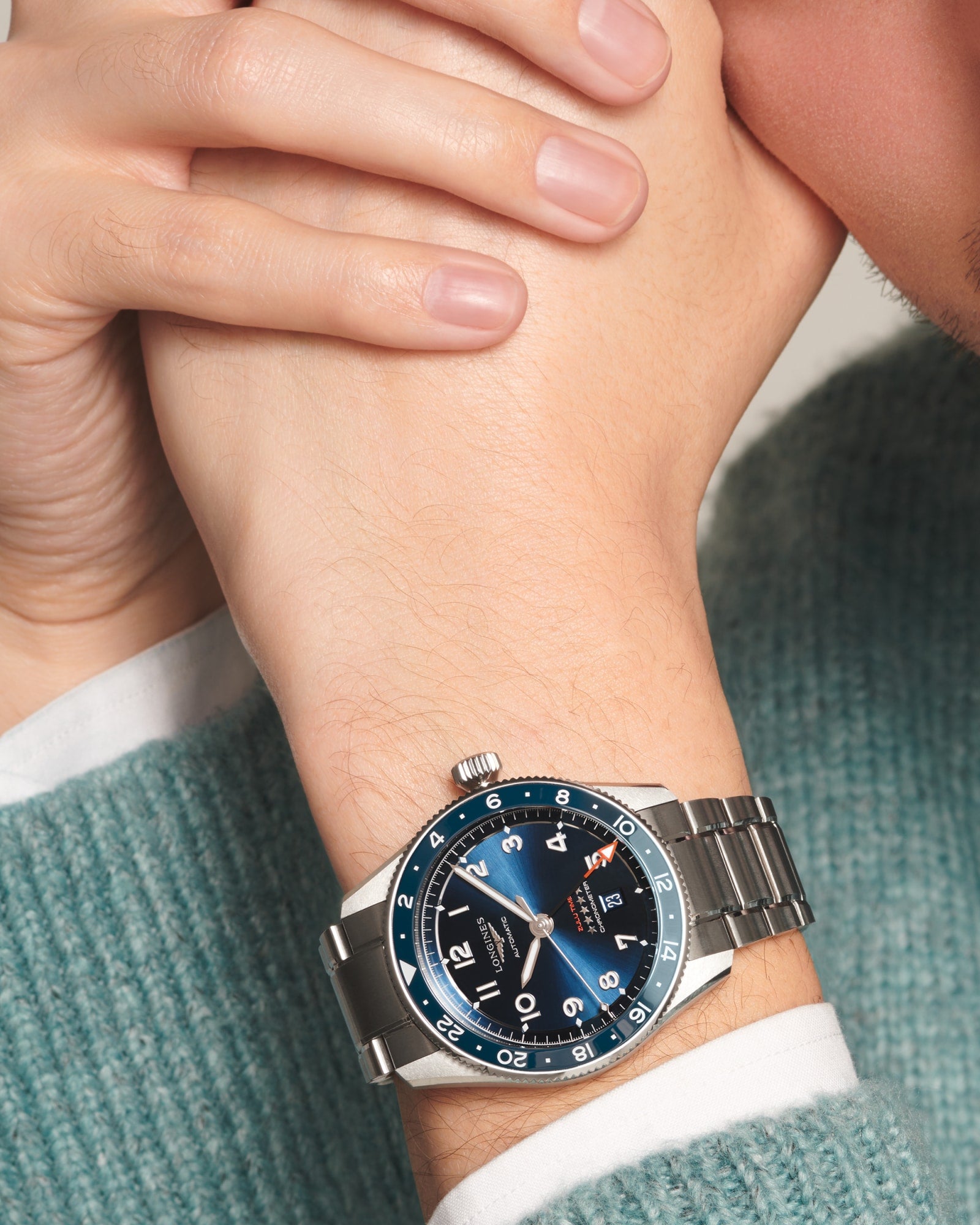 Longines Spirit Zulu Time 42mm GMT Blue Dial