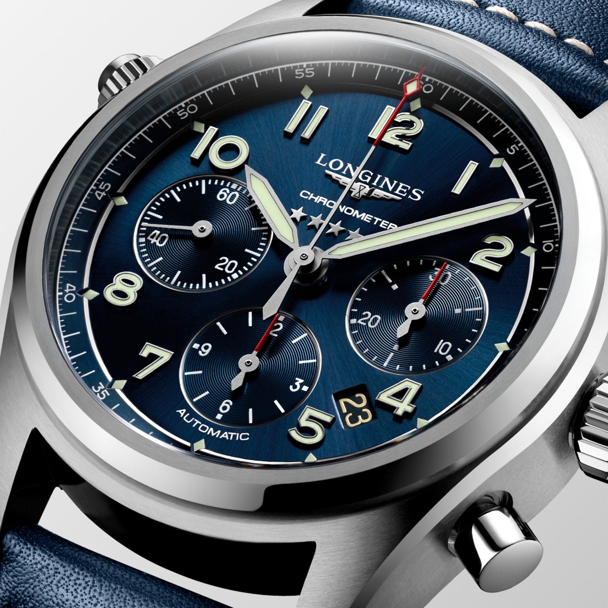 Longines Spirit Chronograph Blue Dial Watch