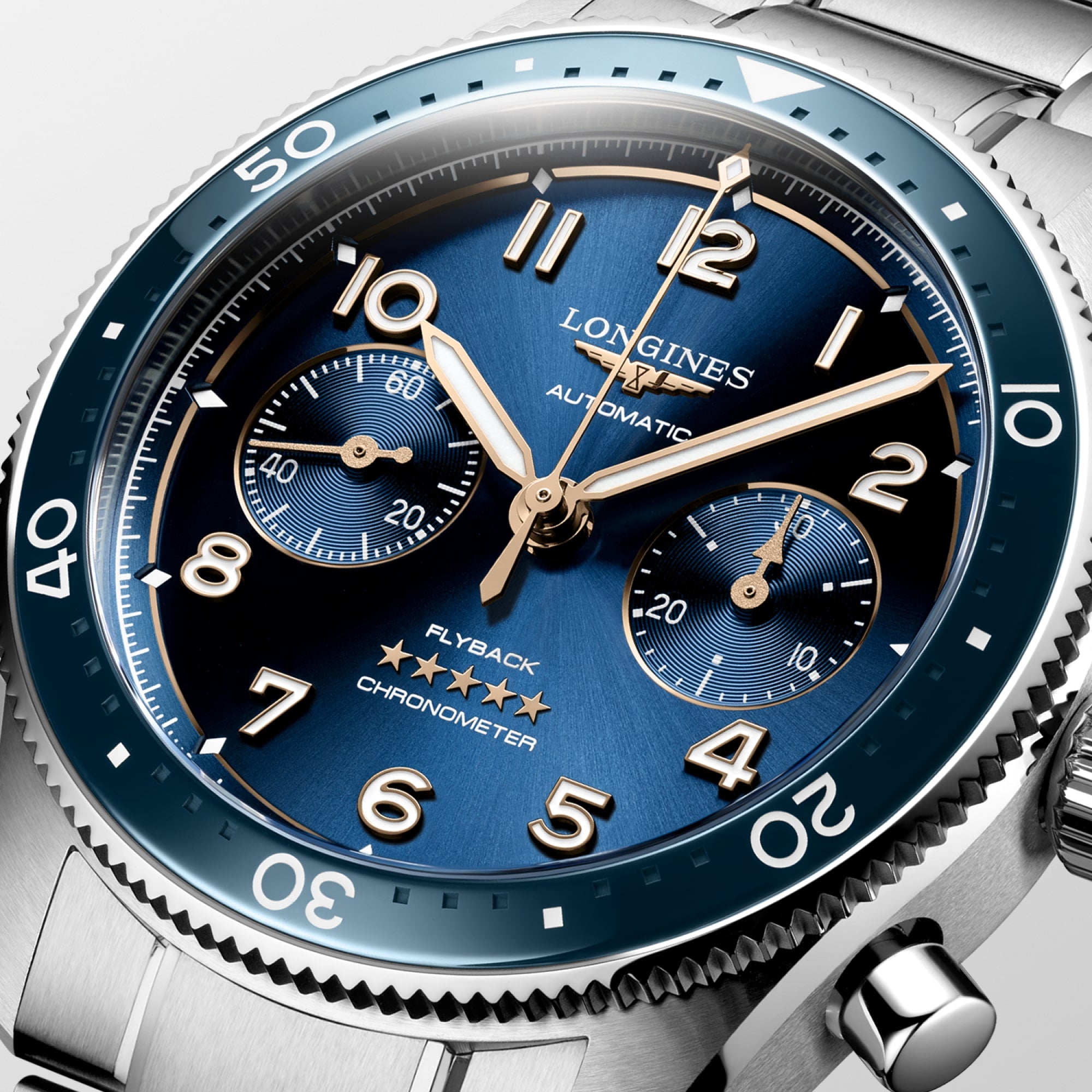 Longines Spirit Flyback 42mm Sunray Blue Watch