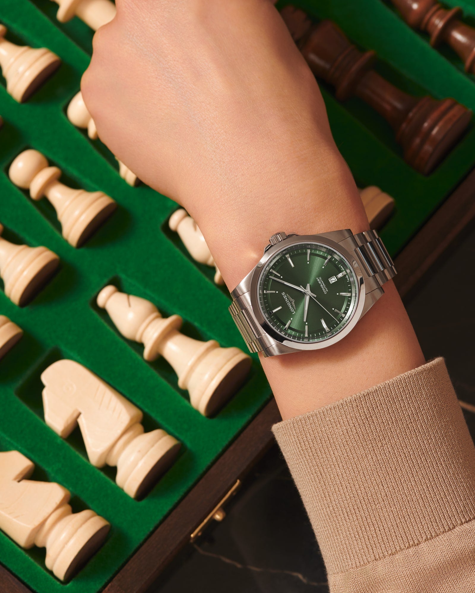 Longines Conquest 41mm Sunray Green Automatic Watch