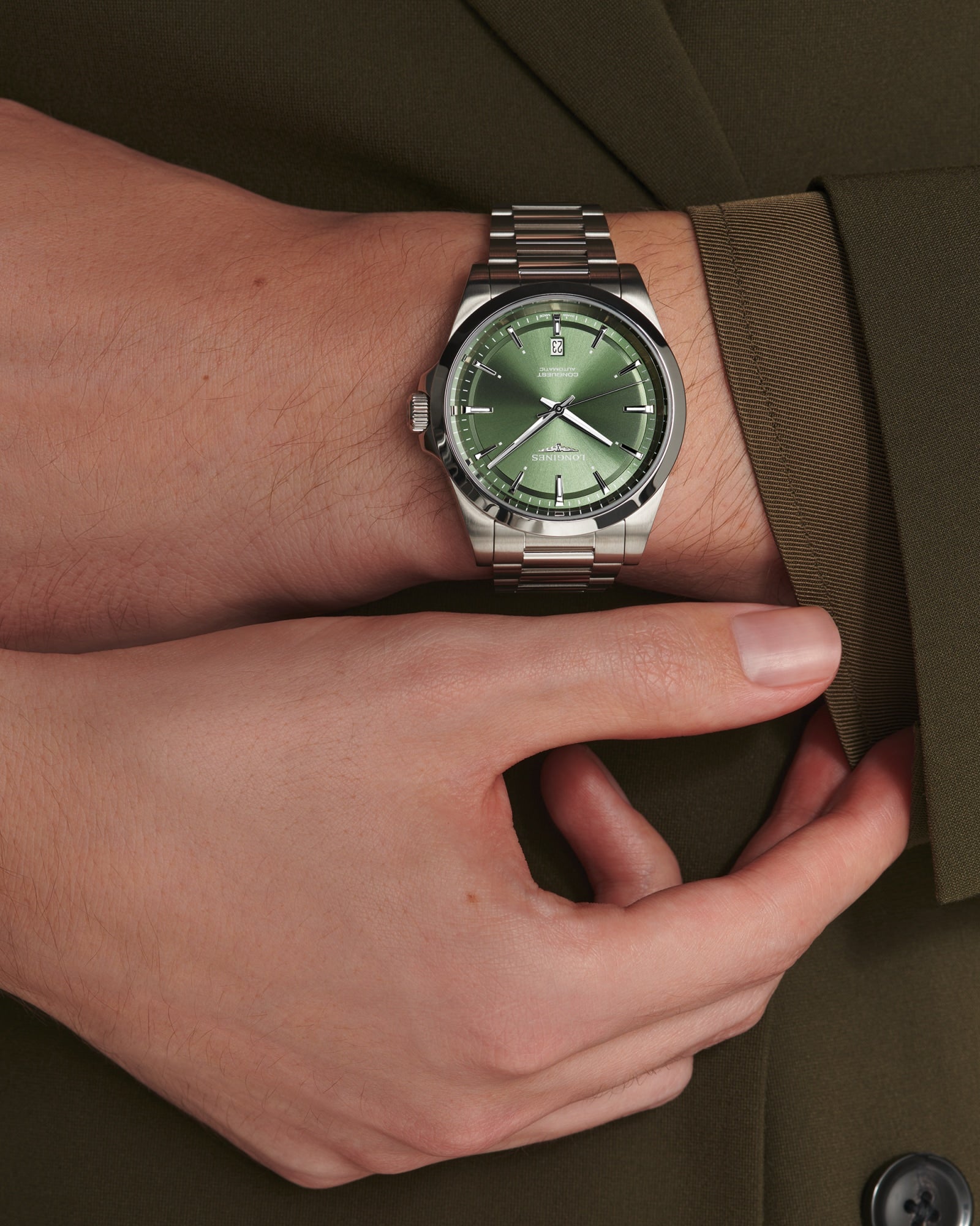 Longines Conquest 41mm Sunray Green Automatic Watch