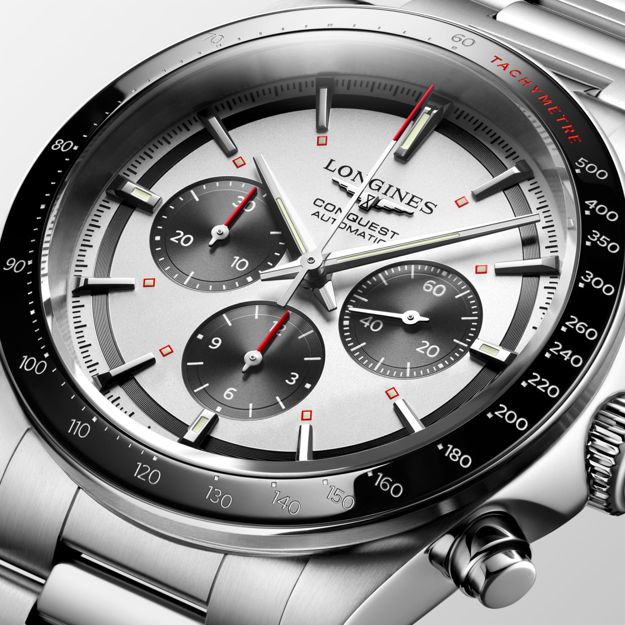 Longines Conquest Automatic Chronograph Panda Dial