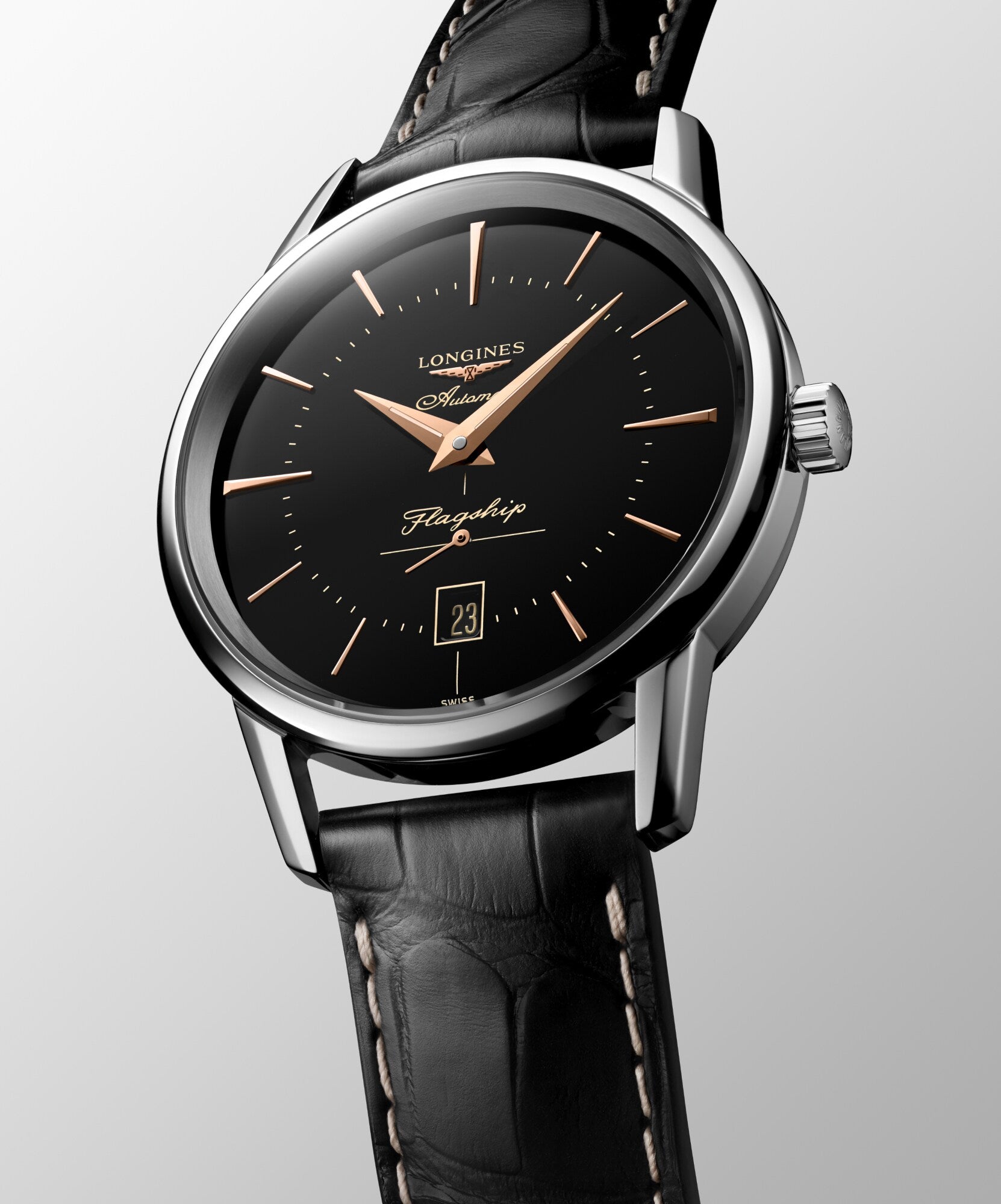 Longines Flagship Heritage Automatic Black Dial Watch