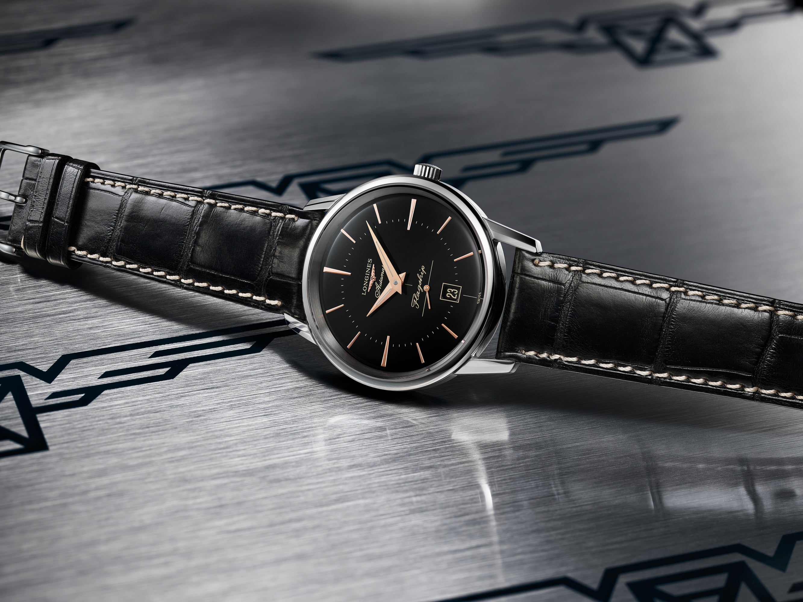 Longines Flagship Heritage Automatic Black Dial Watch