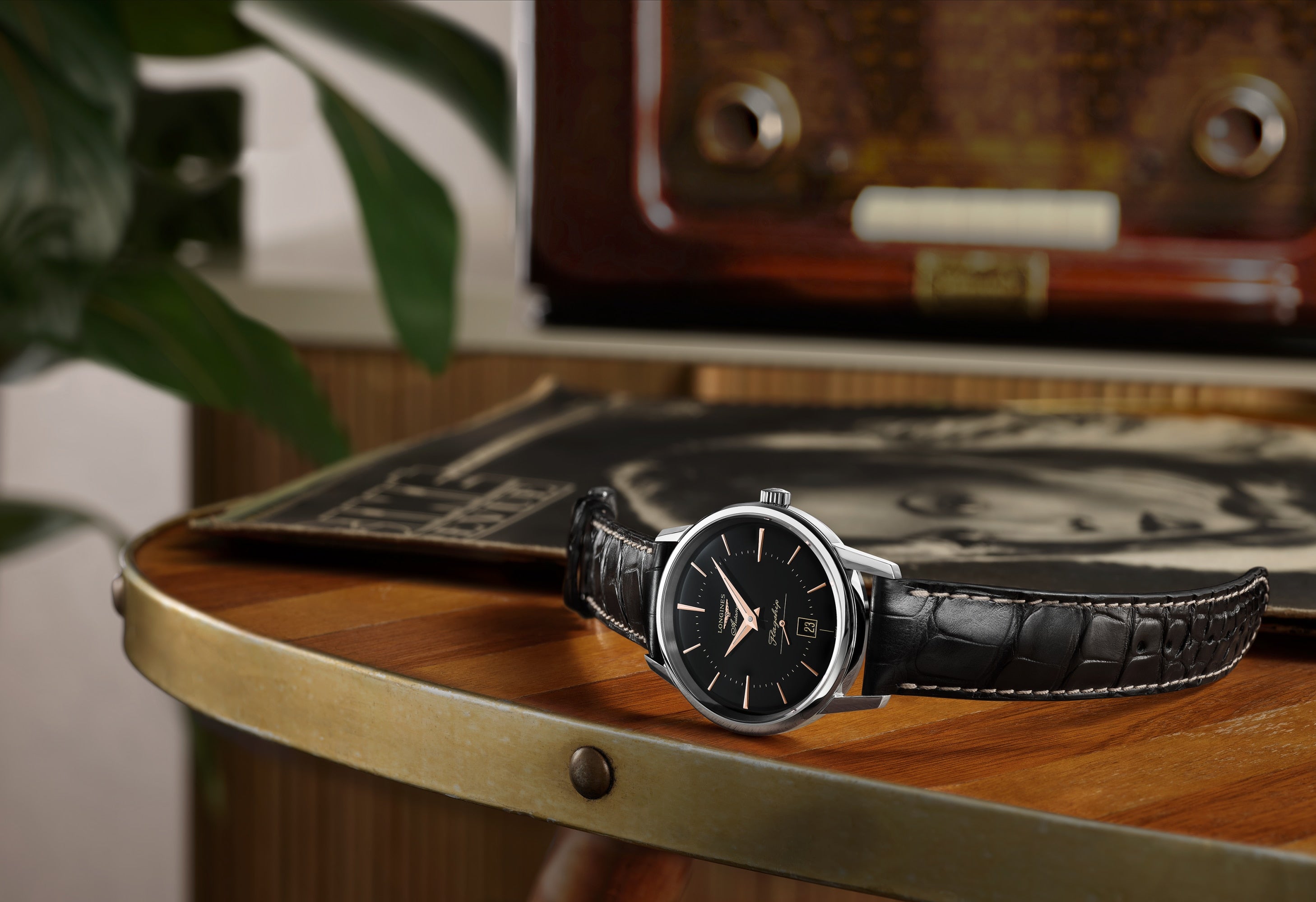 Longines Flagship Heritage Automatic Black Dial Watch