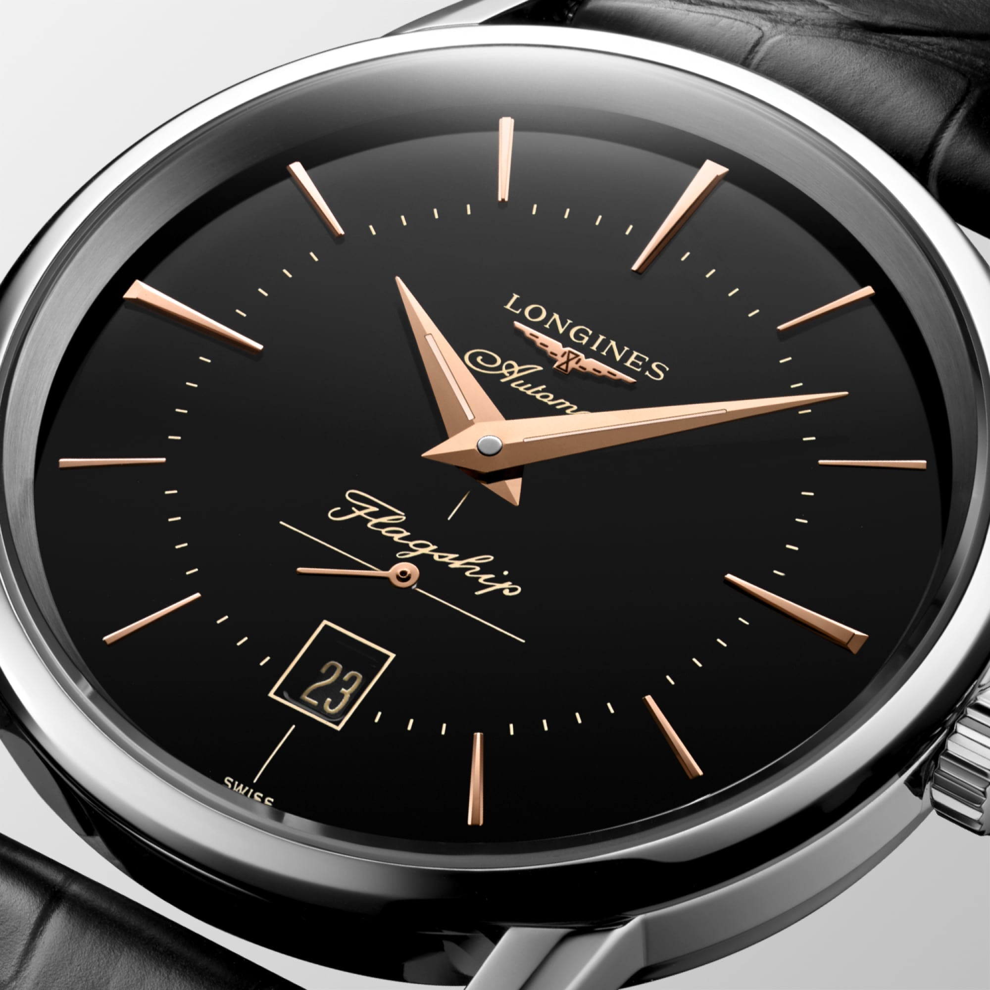 Longines Flagship Heritage Automatic Black Dial Watch