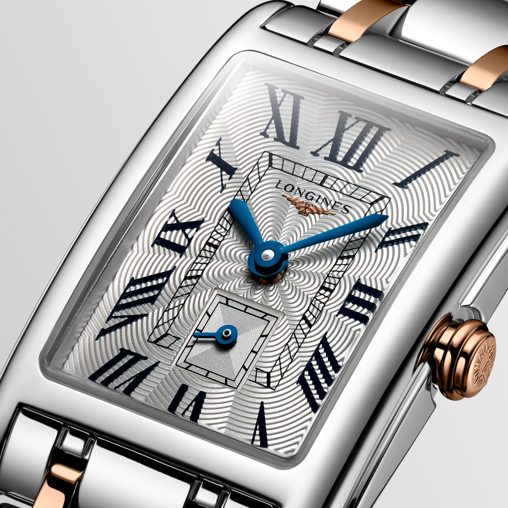 Longines DolceVita Ladies Steel & 18ct Rose Gold Watch