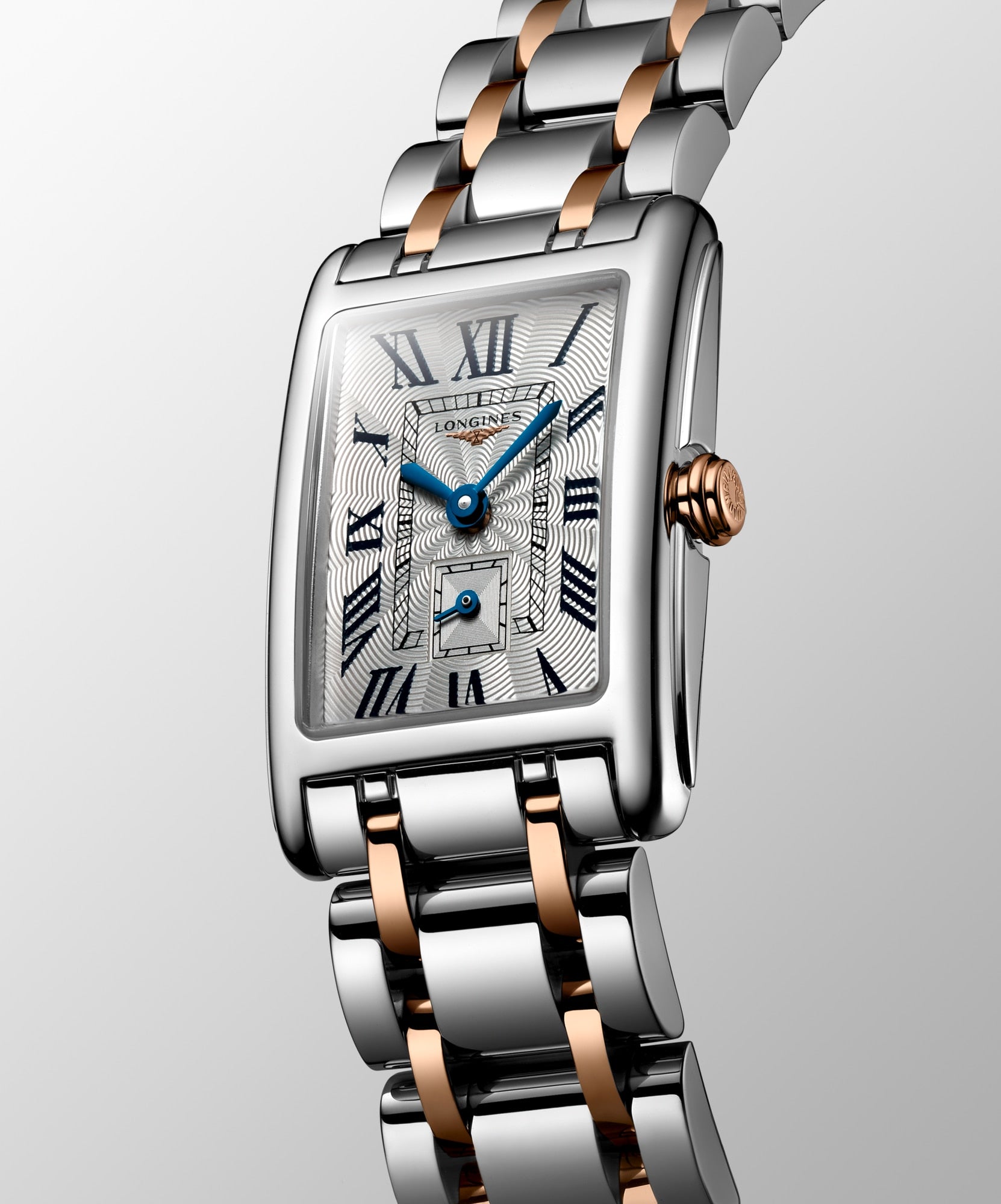 Longines DolceVita Ladies Steel & 18ct Rose Gold Watch