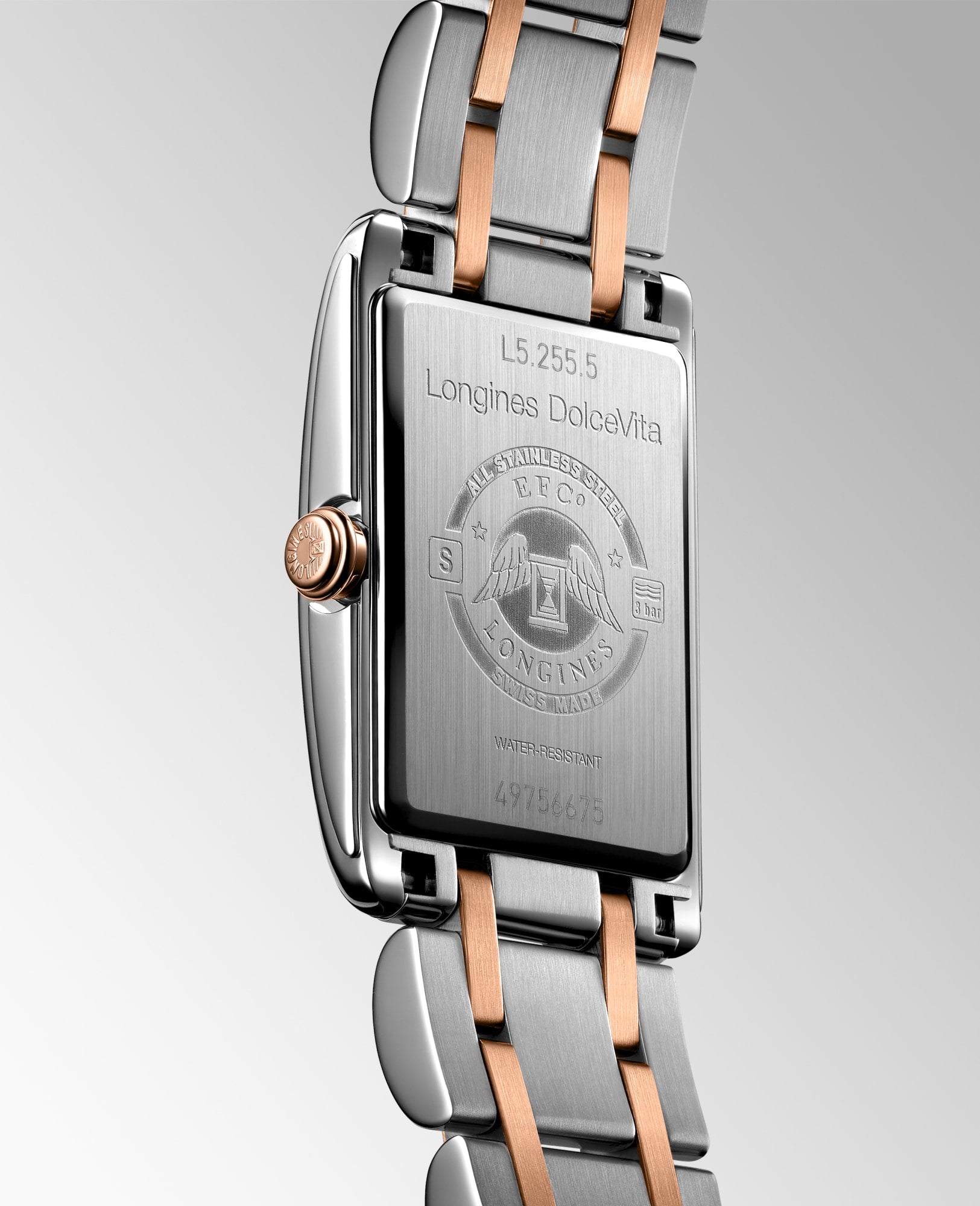 Longines DolceVita Ladies Rose Gold and Steel Watch