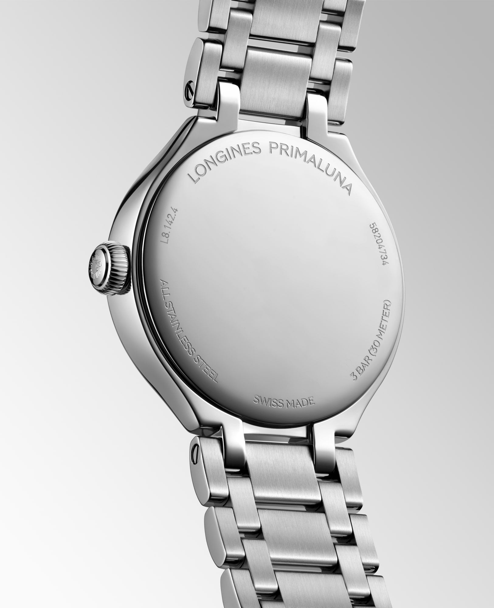 Longines PrimaLuna Ladies 30mm Silver Dial Watch
