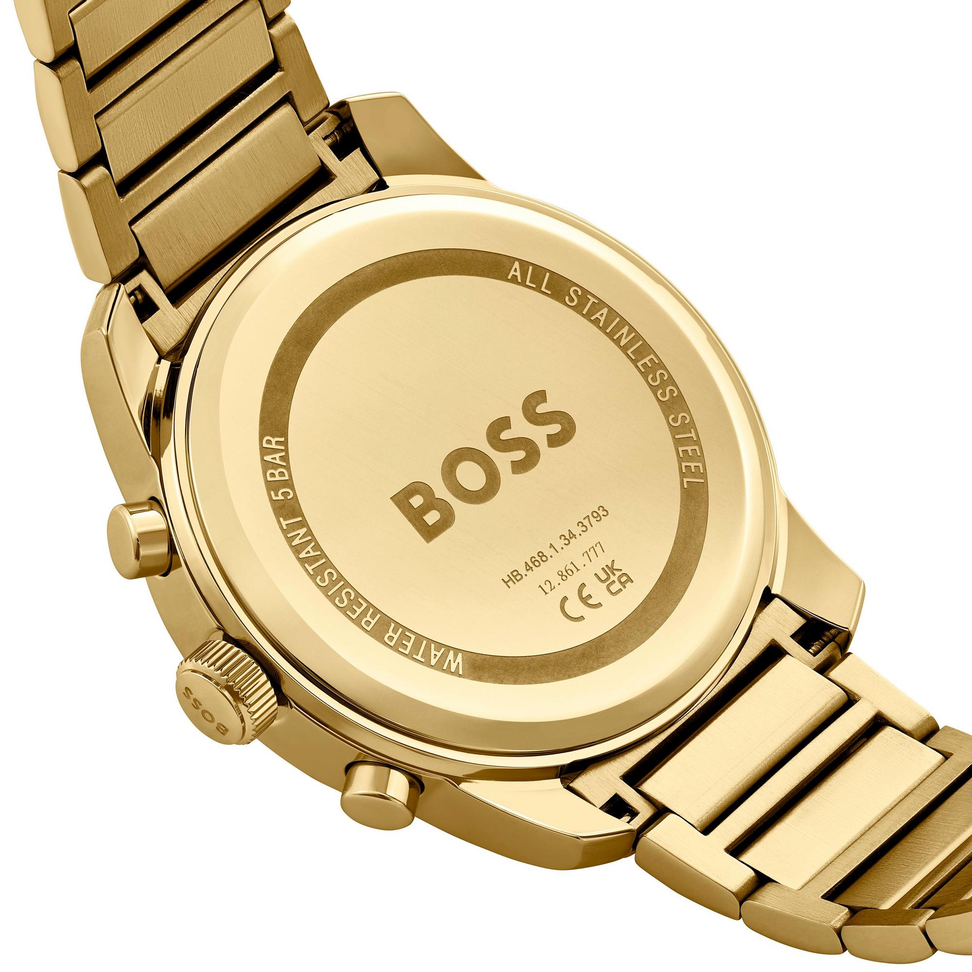 BOSS Mens Trace Chronograph Black 44 mm Watch Bracelet
