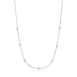 Ania Haie Rhodium Modern Beaded Necklace