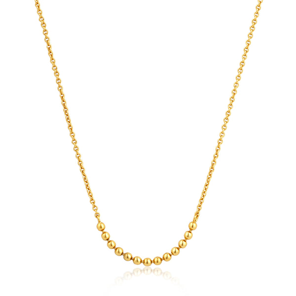 Ania Haie Shiny Gold Modern Multiple Balls Necklace