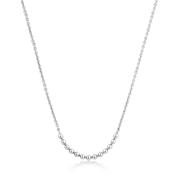 Ania Haie Rhodium Modern Multiple Balls Necklace