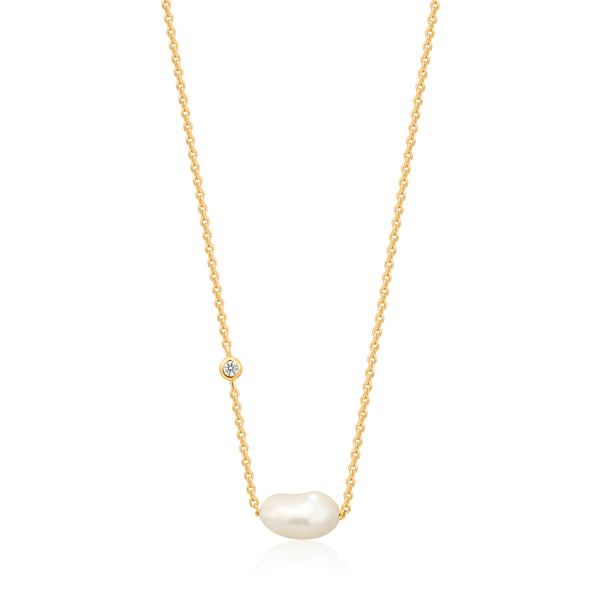 Ania Haie Shiny Gold Pearl Necklace