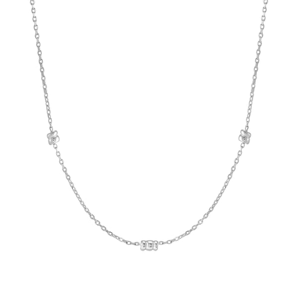 Ania Haie Rhodium Smooth Twist Chain Necklace