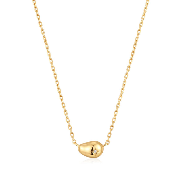 Ania Haie Shiny Gold Gold Pebble Sparkle Necklace