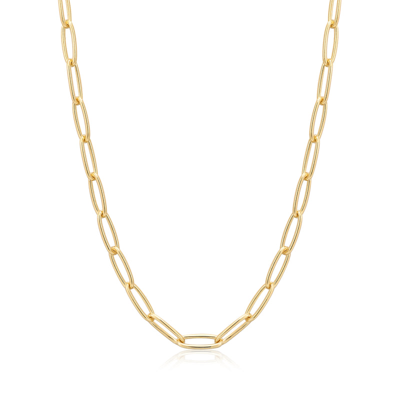 Ania Haie Shiny Gold Gold Paperclip Chunky Chain Necklace