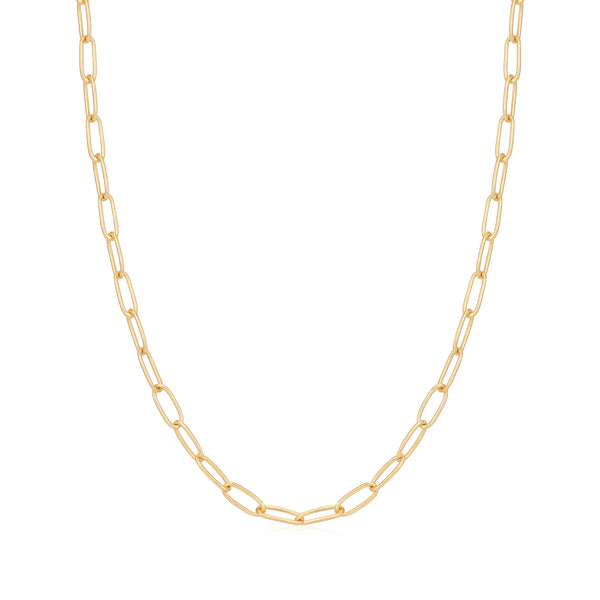 Ania Haie Shiny Gold Gold Link Charm Chain Necklace