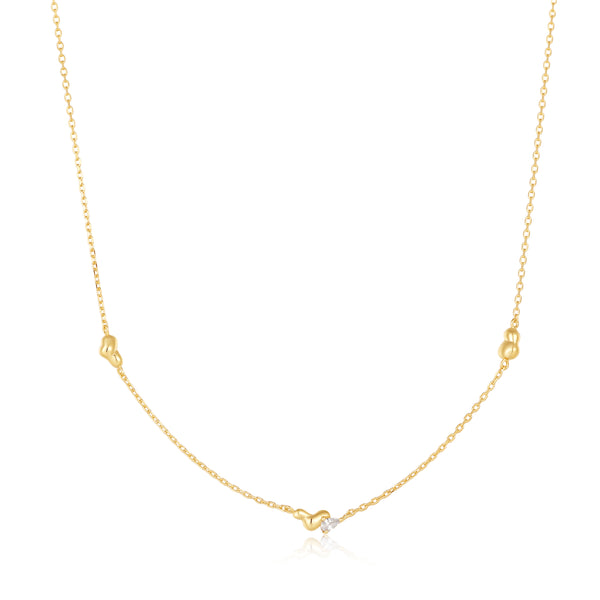 Ania Haie Shiny Gold Gold Twisted Wave Chain Necklace