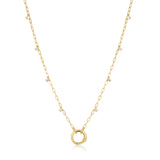 Ania Haie Shiny Gold Gold Shimmer Chain Charm Connector Necklace